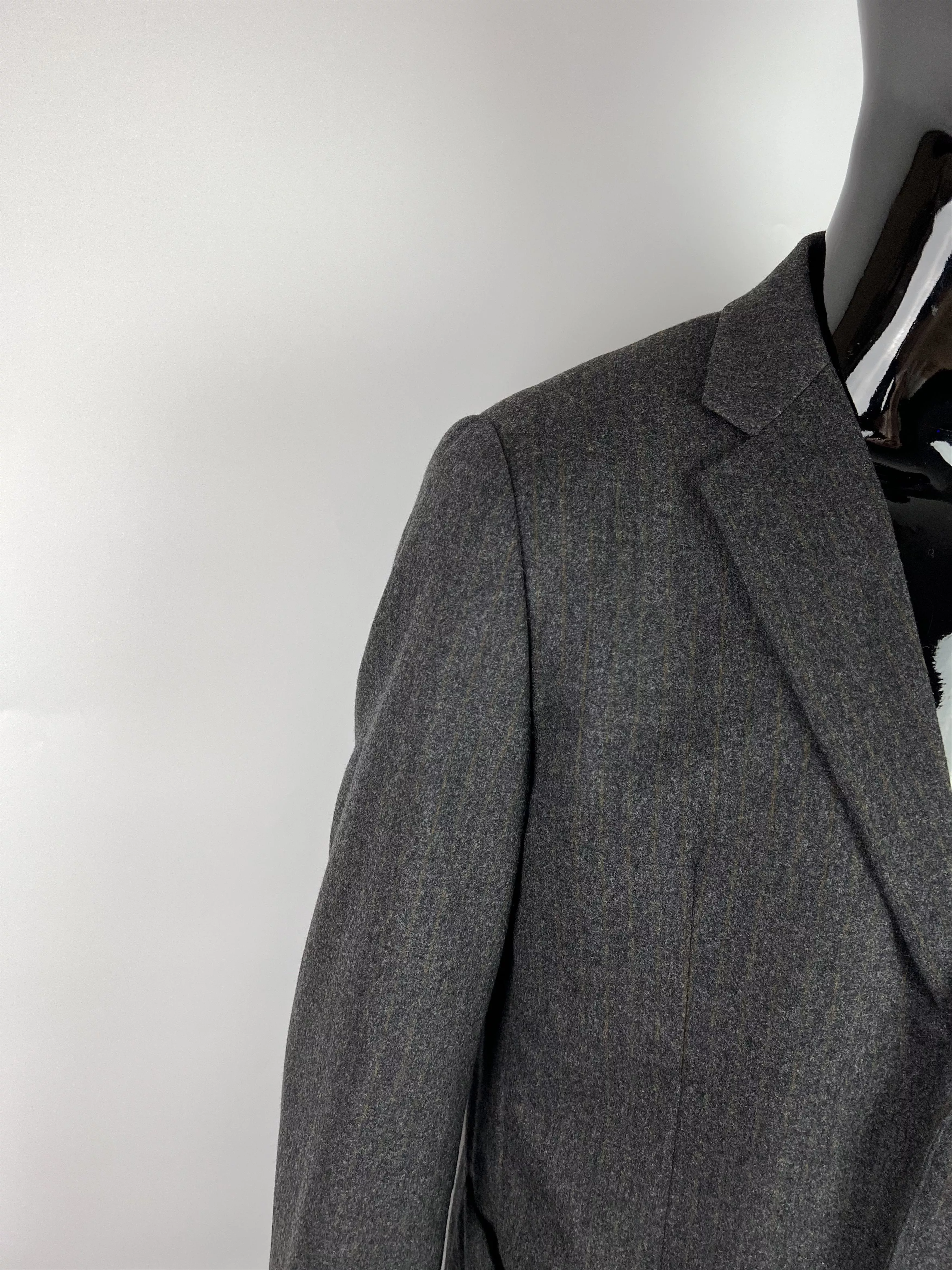 Jil Sander Blazers Jil Sander × Raf Simons Jil Sander Raf Simons Era Striped Wool Blazer Size 50R Multi