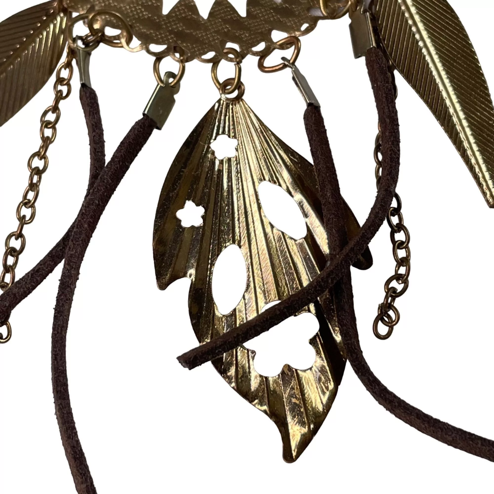 Other Necklaces Other Sun Catcher Statement Necklace Boho Chic Dream Catcher Tasse Gold