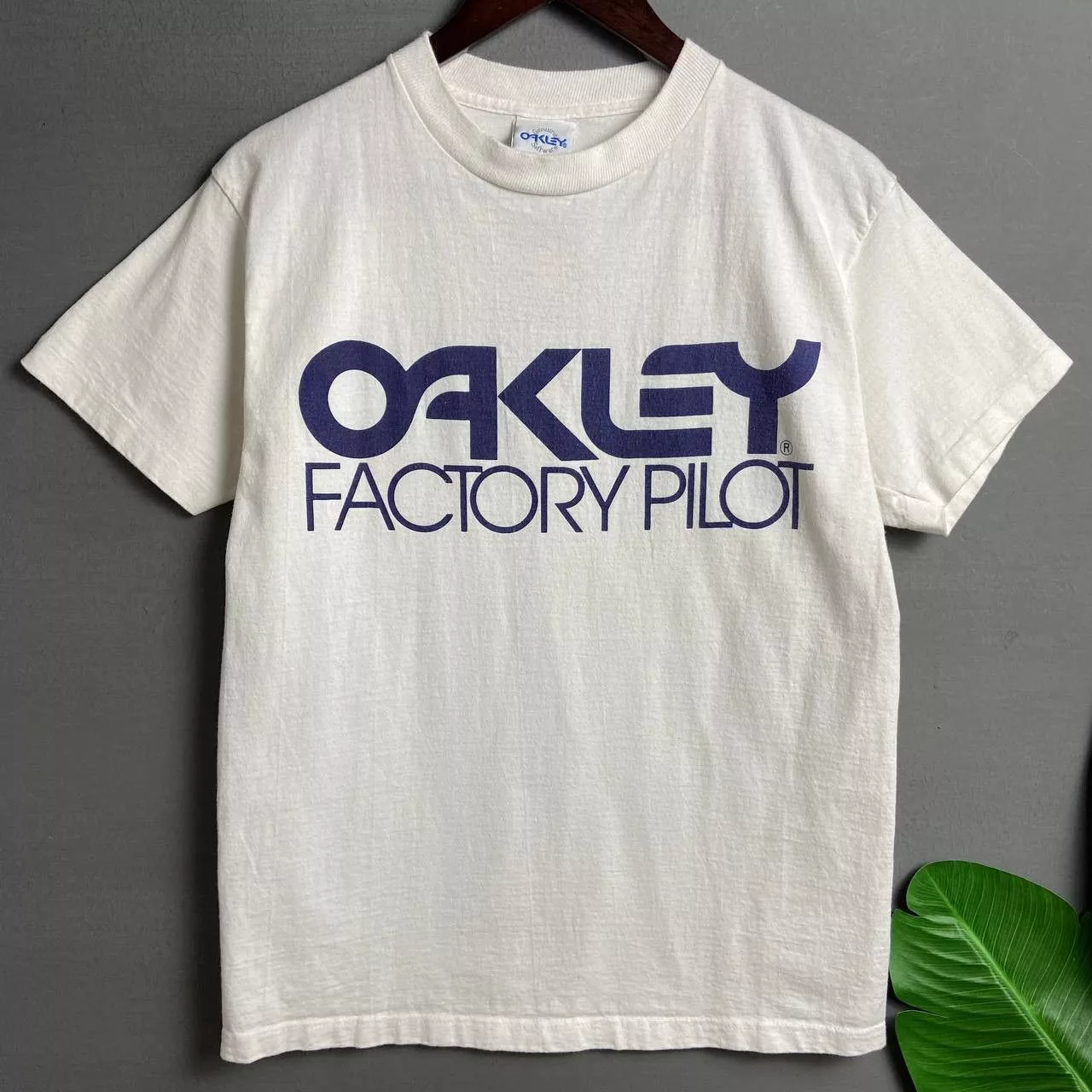 Oakley Short Sleeve T Shirts Oakley × Vintage Vintage Oakley Factory Outlet Mirror Single Stitch White