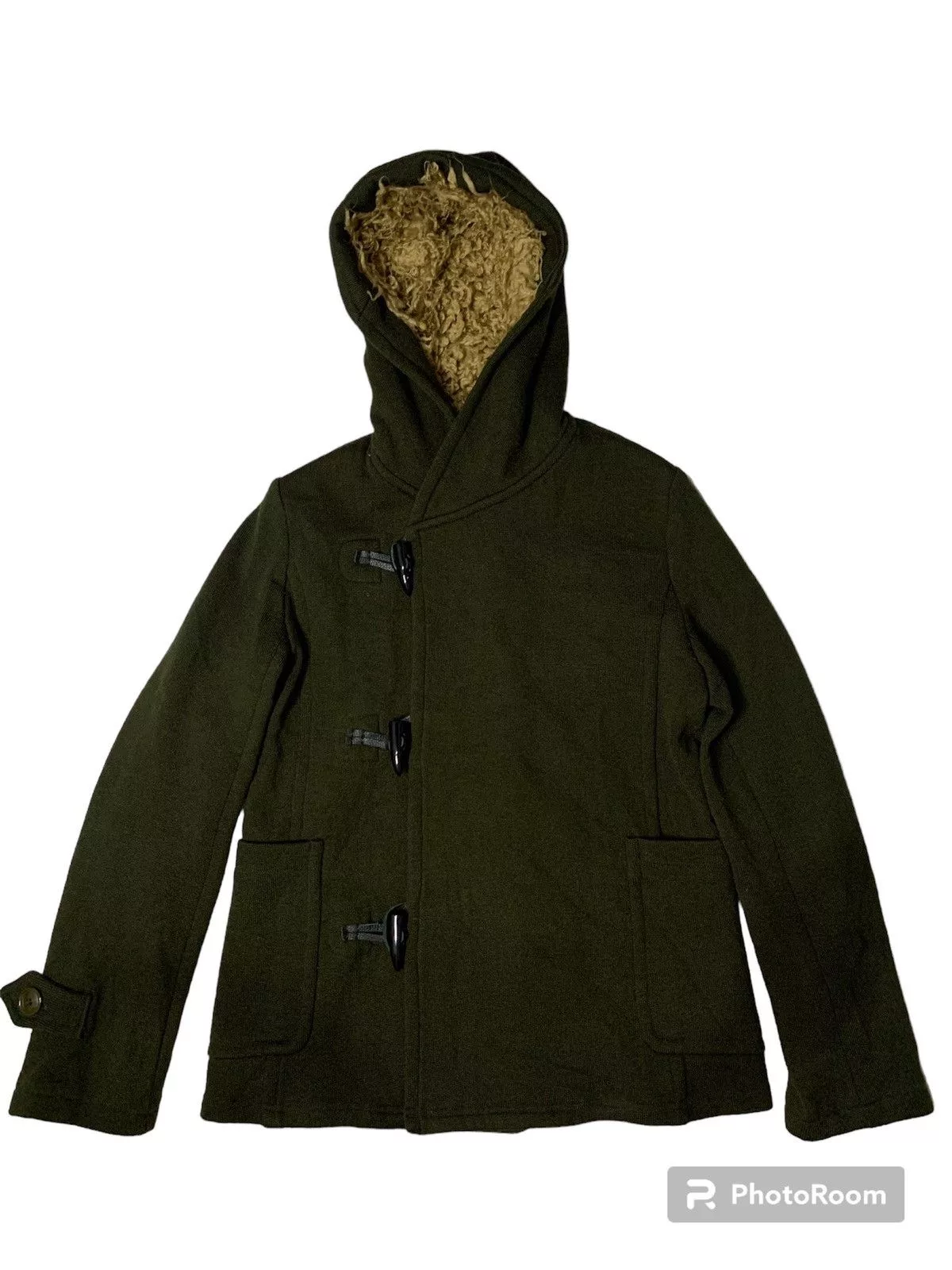 Designer Heavy Coats Designer × Issey Miyake × Japanese Brand Sunaokuwahara issey miyake wool Jacket Green