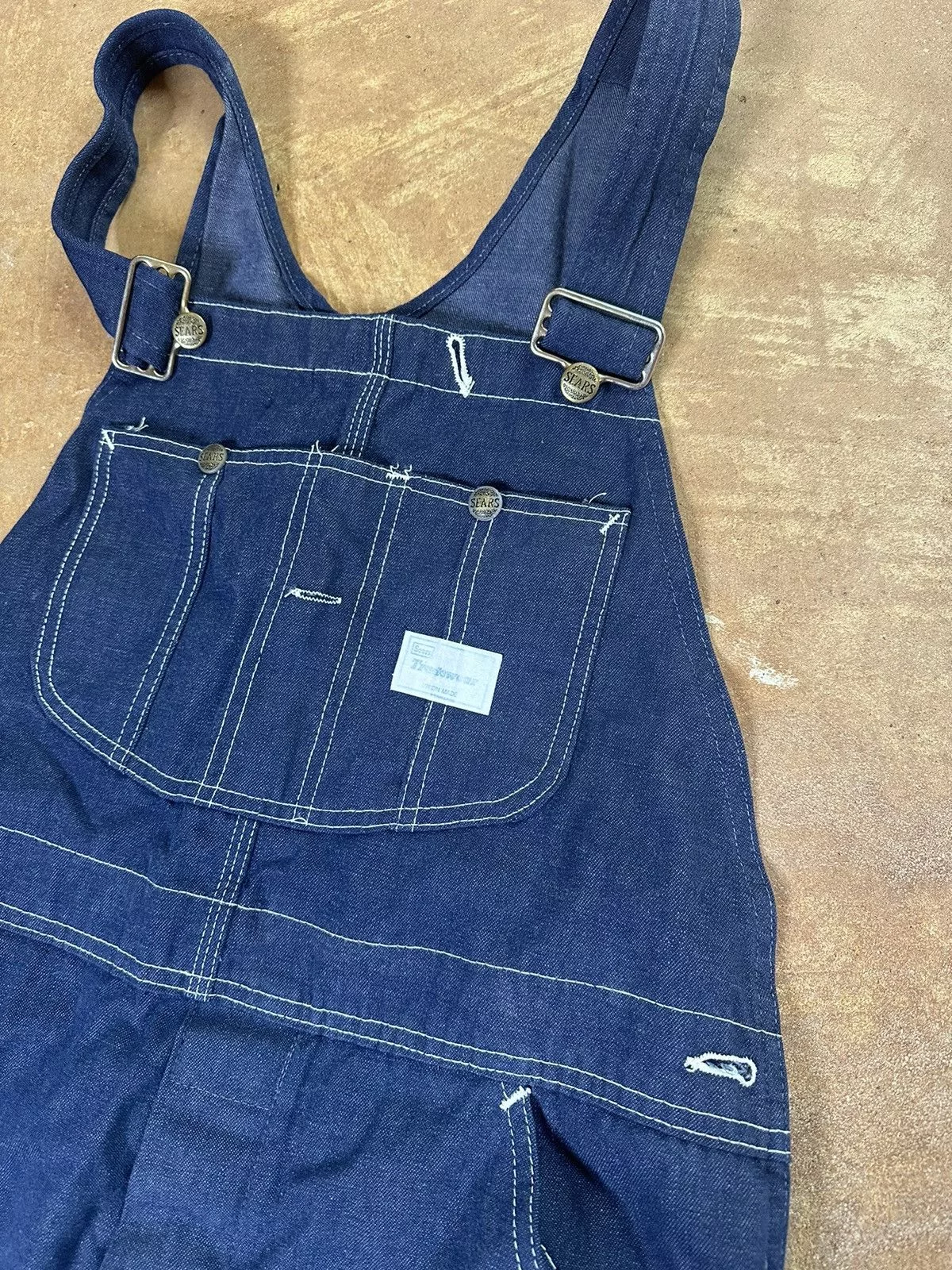Sears Overalls Jumpsuits 70s Sears Tradewear Overalls Blue