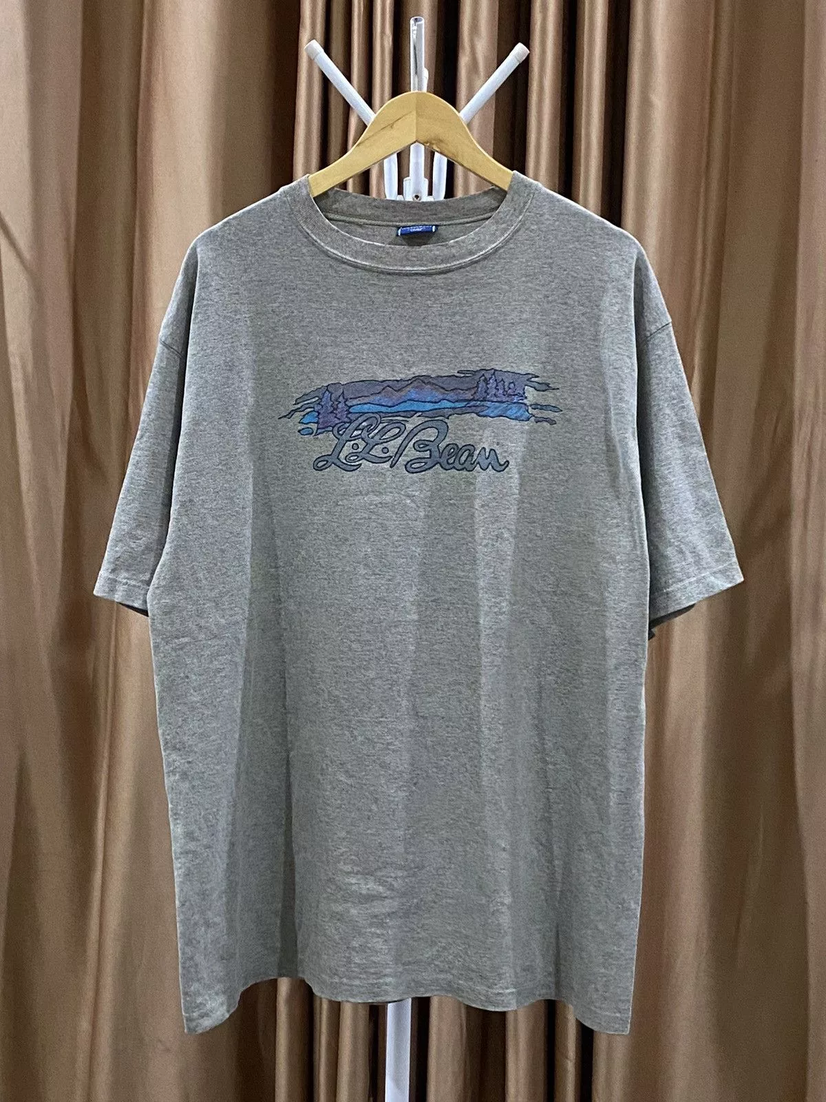 L.L. Bean Short Sleeve T Shirts L.L. Bean × Vintage RARE VINTAGE LL BEAN SPELLOUT TSHIRT Gray Gorpcore