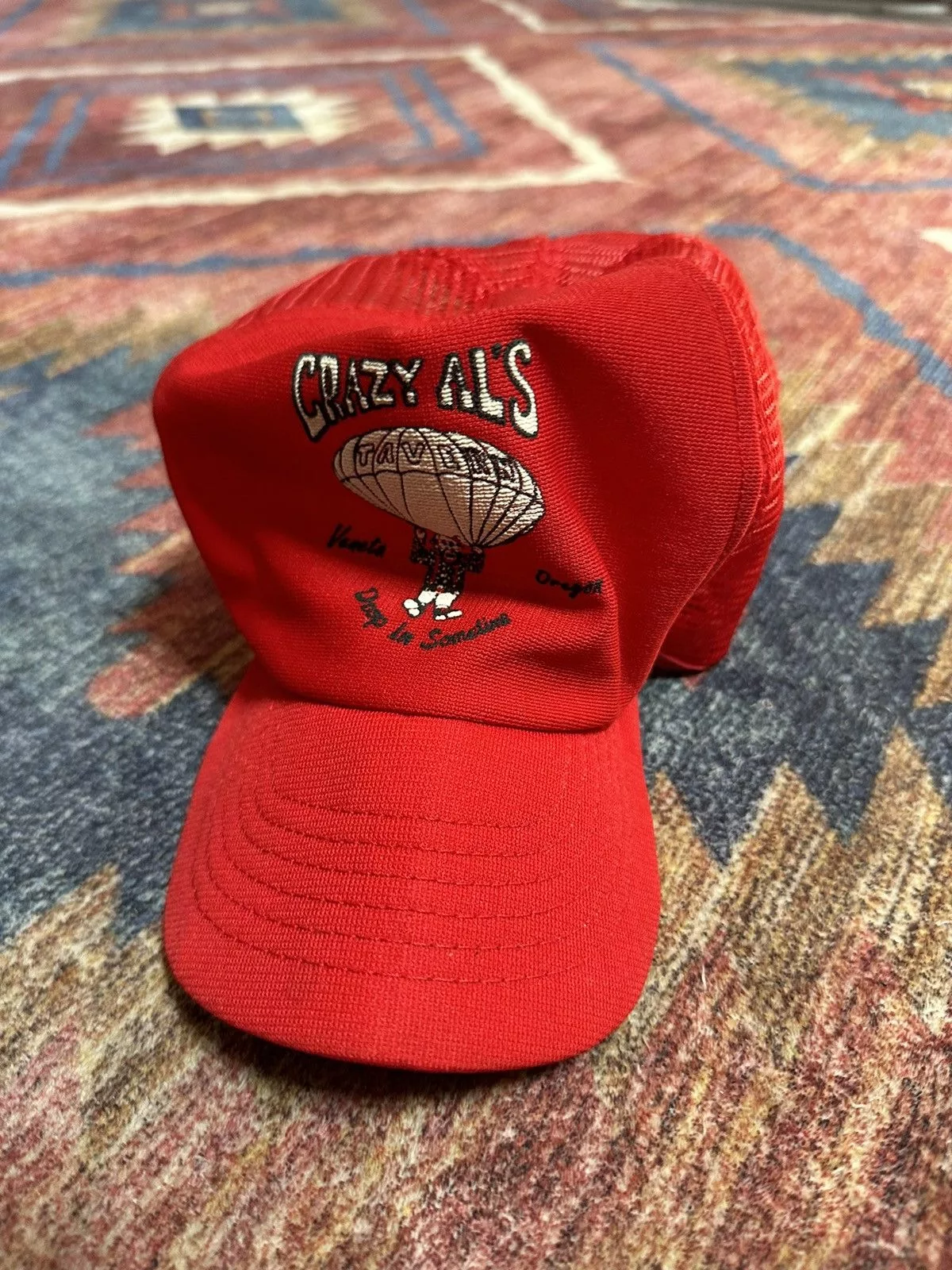 Designer Hats Designer × Vintage 1960/70s crazy Al’s Tavern vintage red trucker hat Streetwear