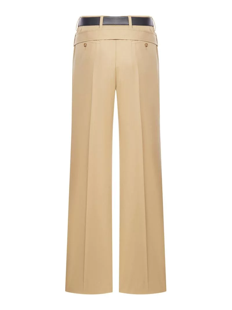 Prada Pants Prada COTTON TWILL TROUSERS Beige