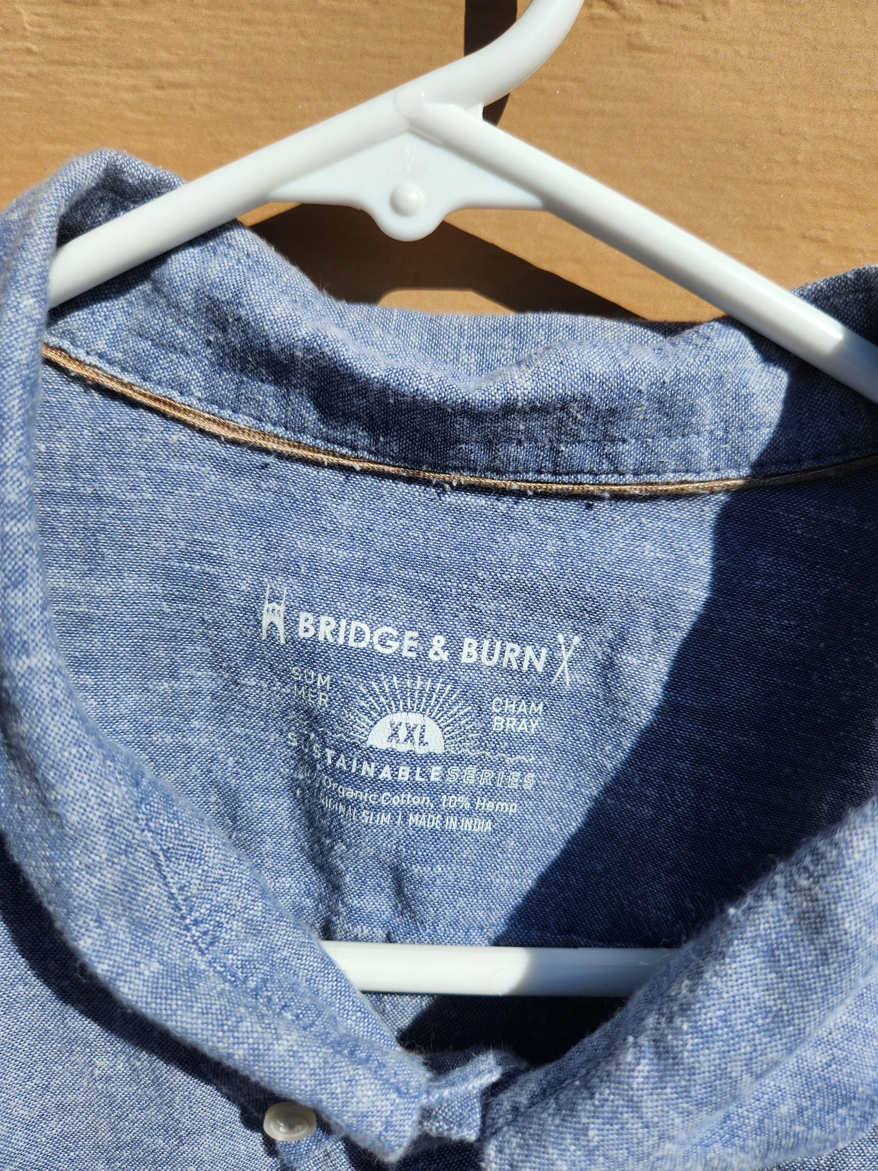 Bridge & Burn Shirts Button Ups Bridge & Burn Bridge and Burn Chambray Blue