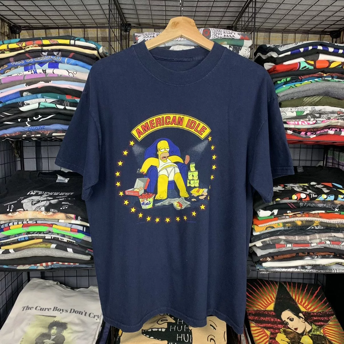 Grailed Short Sleeve T Shirts Grailed × The Simpsons × Vintage vintage simpons american iddle Blue