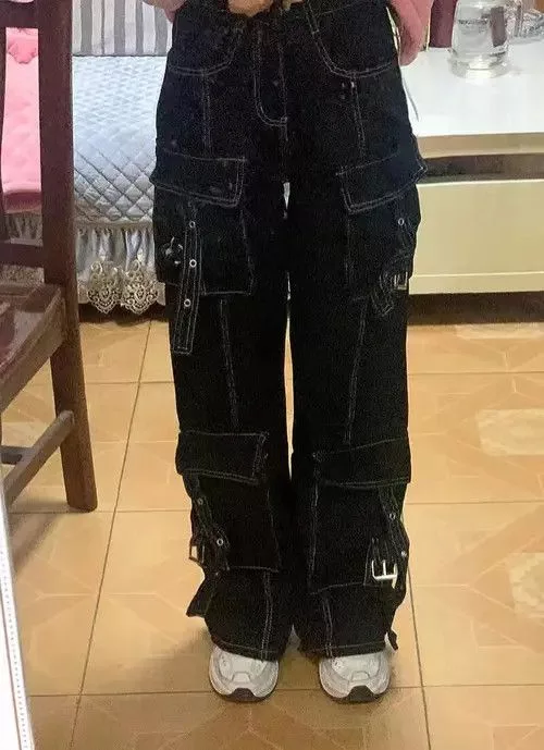 Other Denim Other Baggy Cargo Techwear Hippie Pants Black Avant-Garde