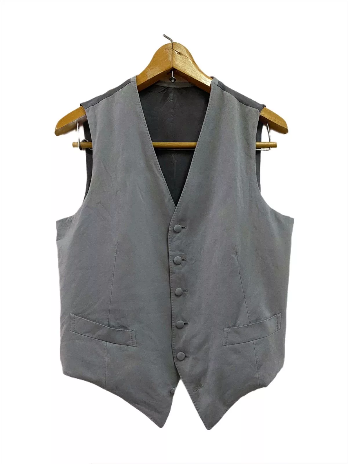 Designer Vests Designer × Japanese Brand Takizawa Shigeru Japanese Designer Vest Gray Vintage