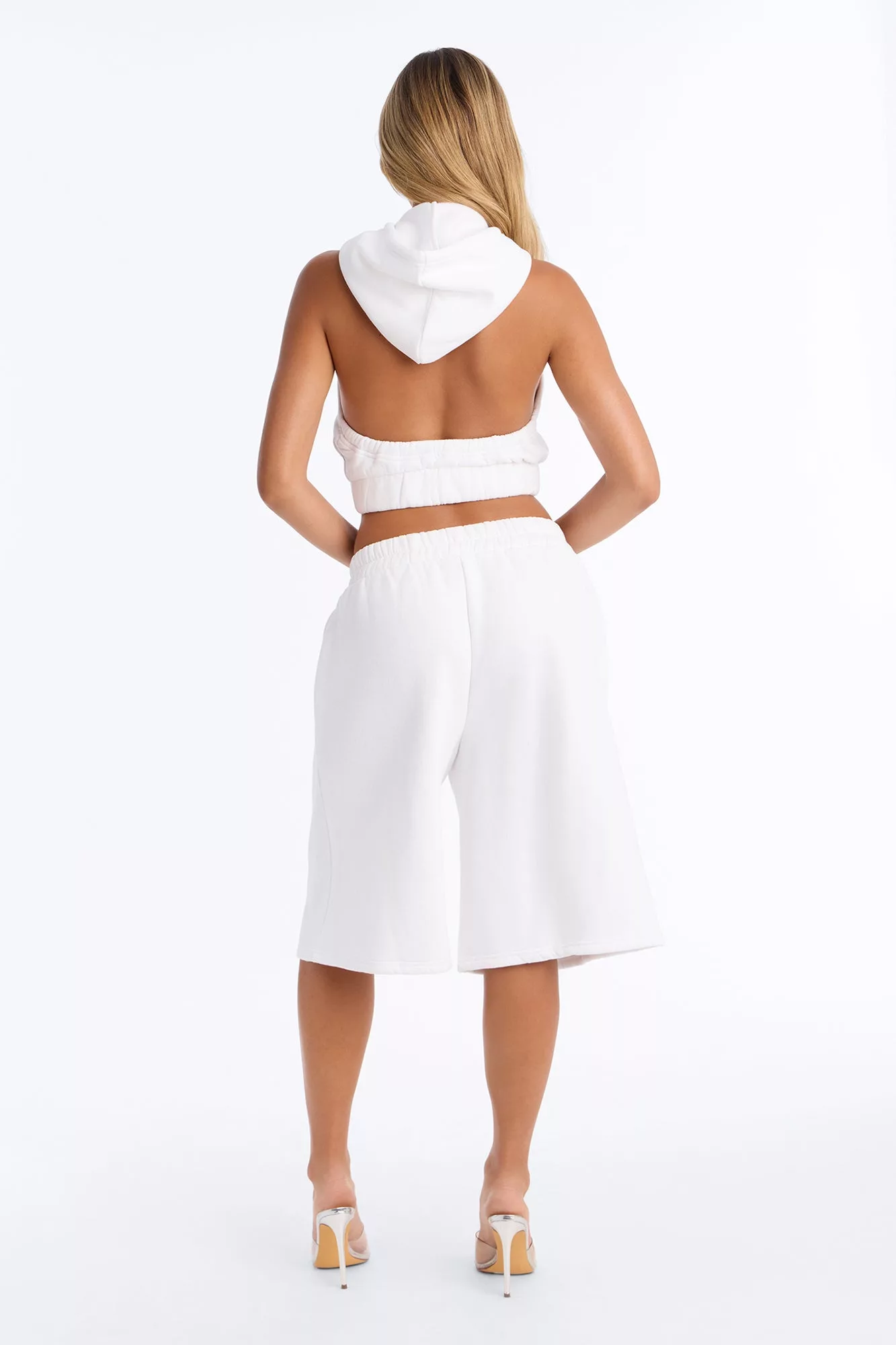 What About It Fleece Short Set - White