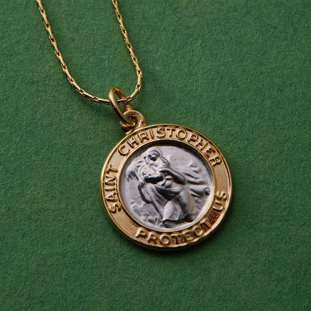 Saint Christopher Protection Chain Slider Necklace