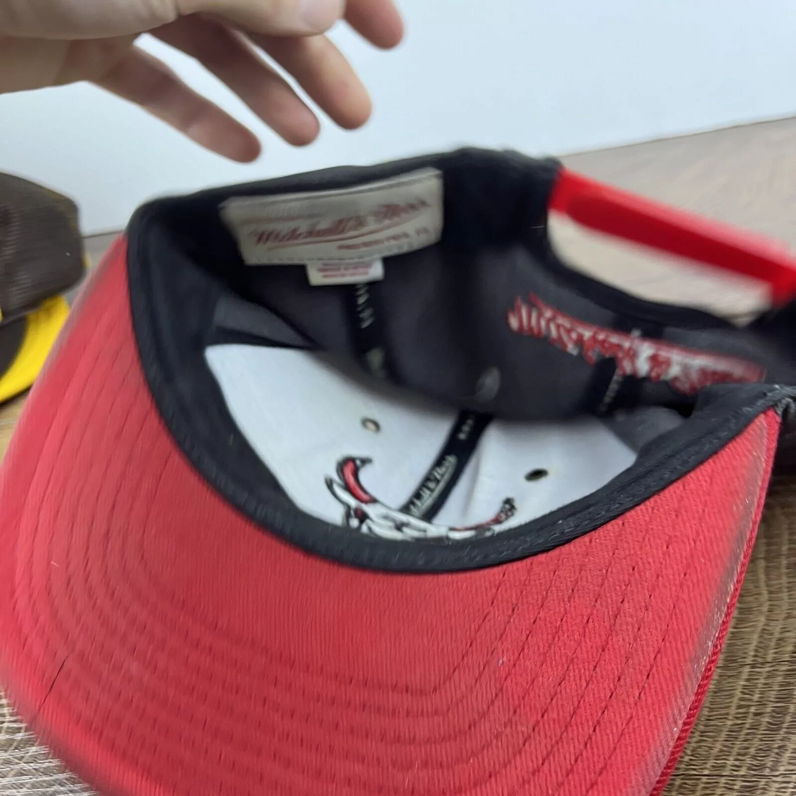 Mitchell & Ness Hats Chicago Bulls Snapback Hat Mitchell & Ness Gray Adjustable H