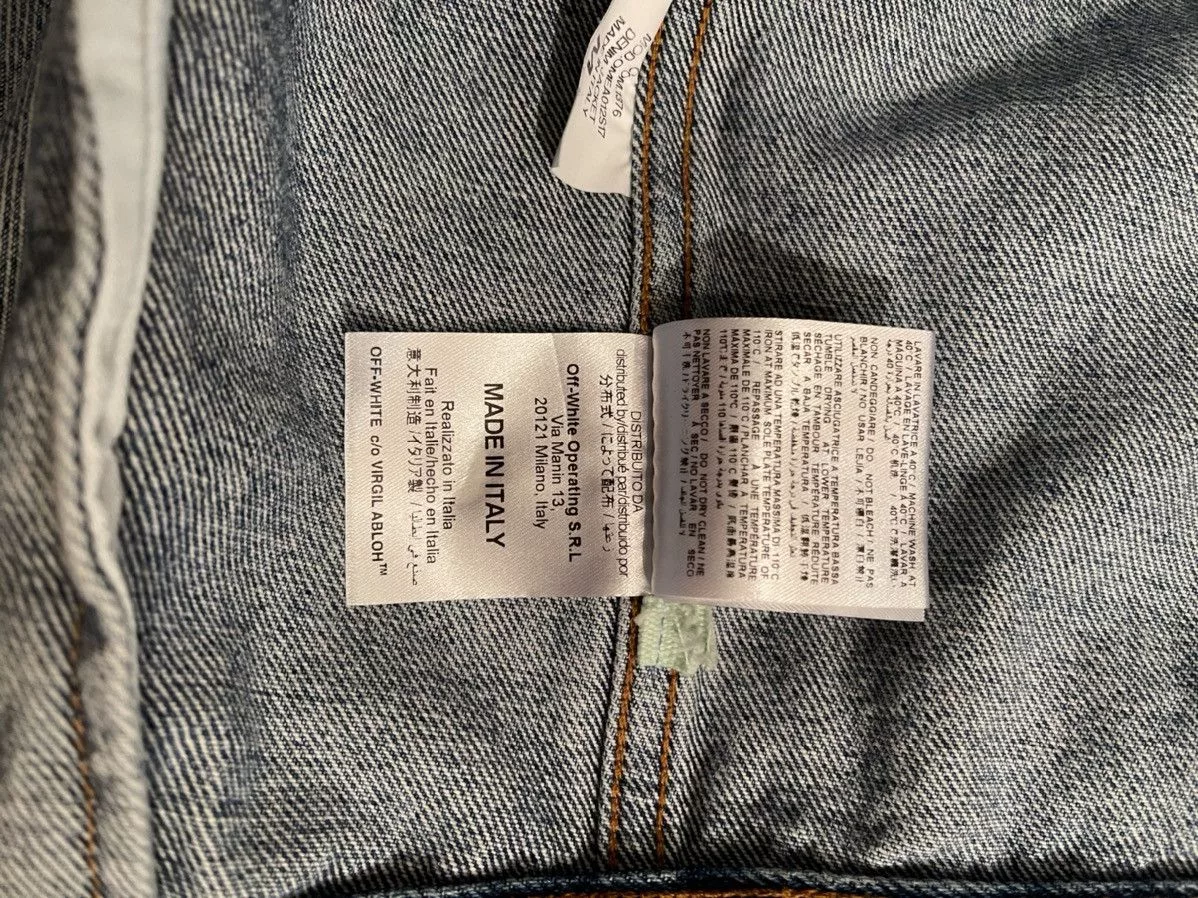 Off-White Denim Jackets Off-White ‘spray paint’ Denim Jacket Blue