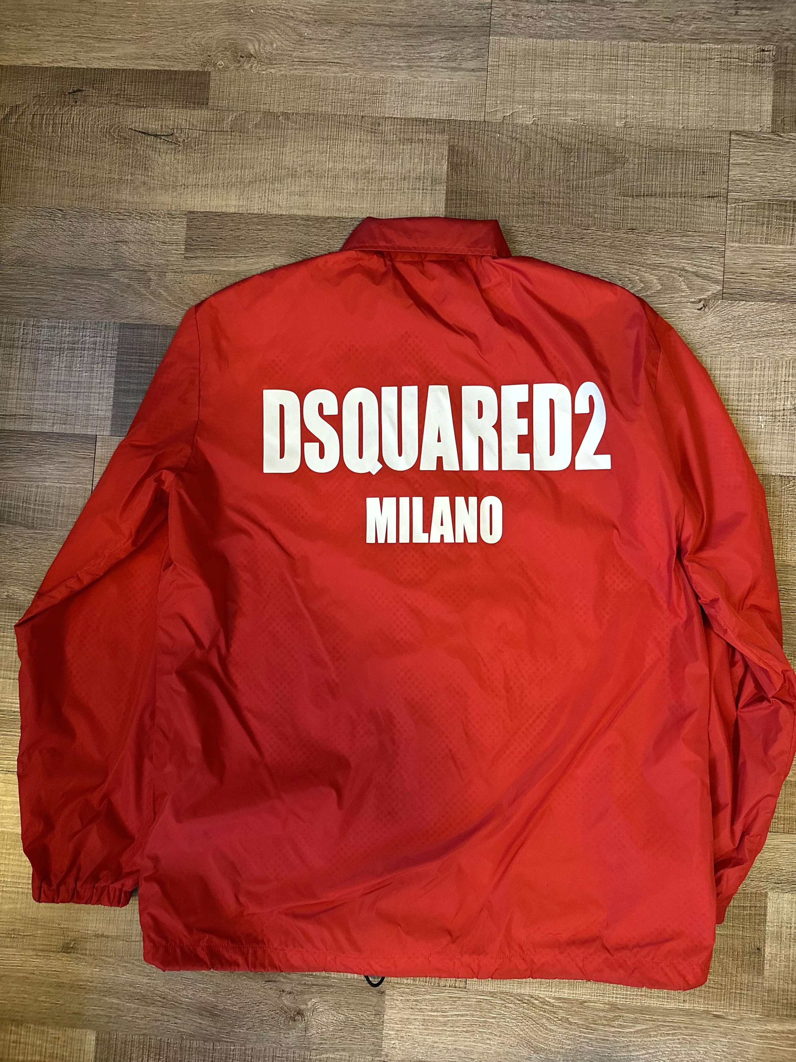 Dsquared2 Light Jackets DSQUARED2 BACK LOGO COACH JACKET (RED)