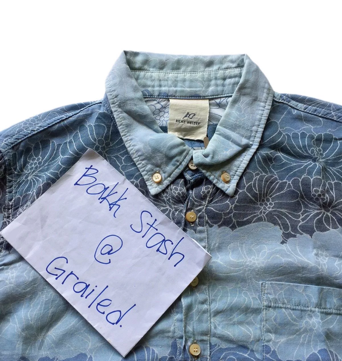 Remi Relief Shirts Button Ups Remi Relief Vintage Japanese Esque Printed Pull over shirt Multi