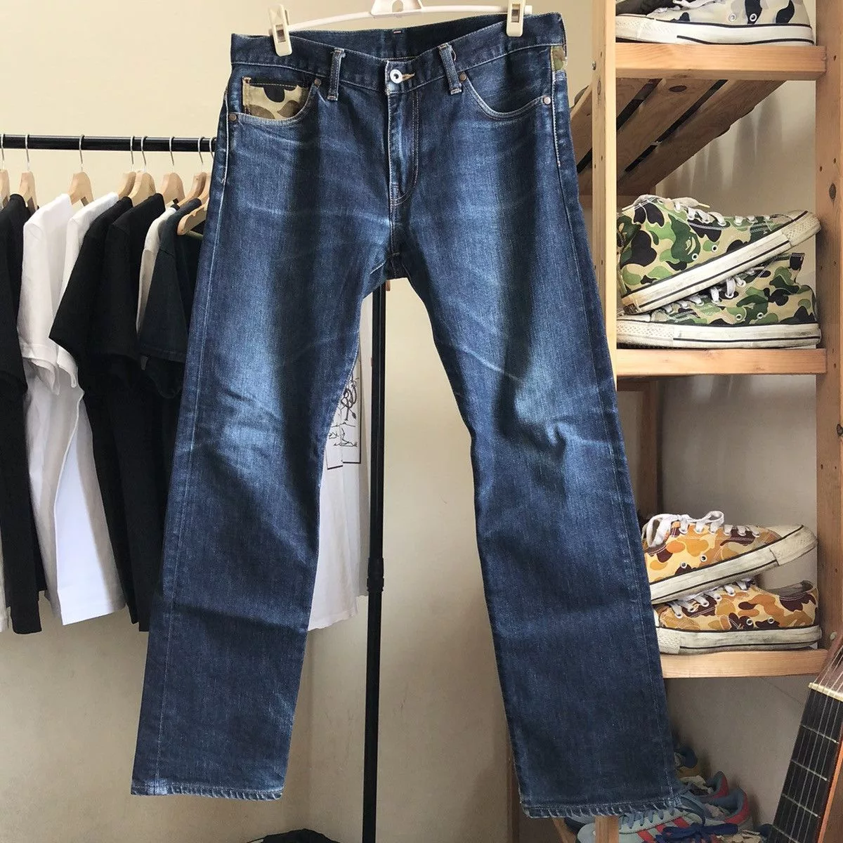 Bape Denim Bape 1st Camo Patch Denim Blue
