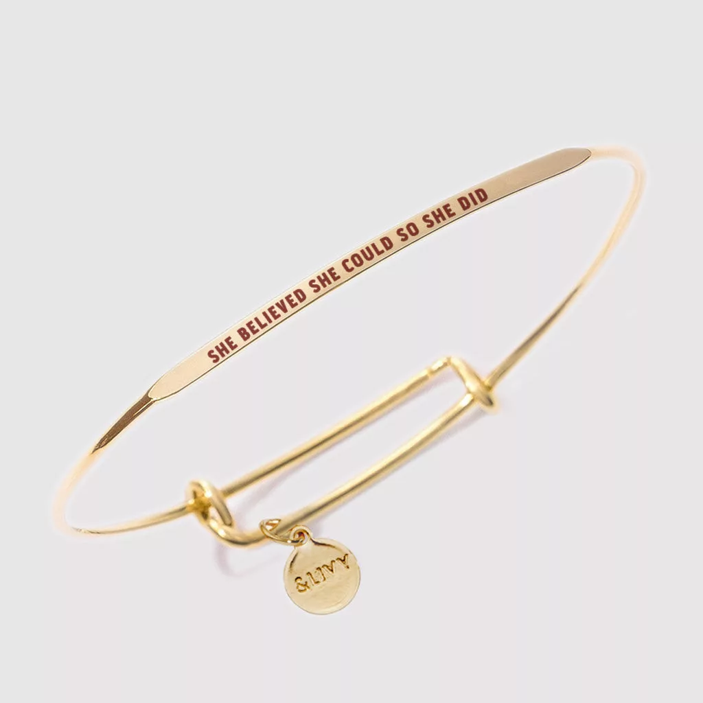 She Believed She Could So She Did Bangle