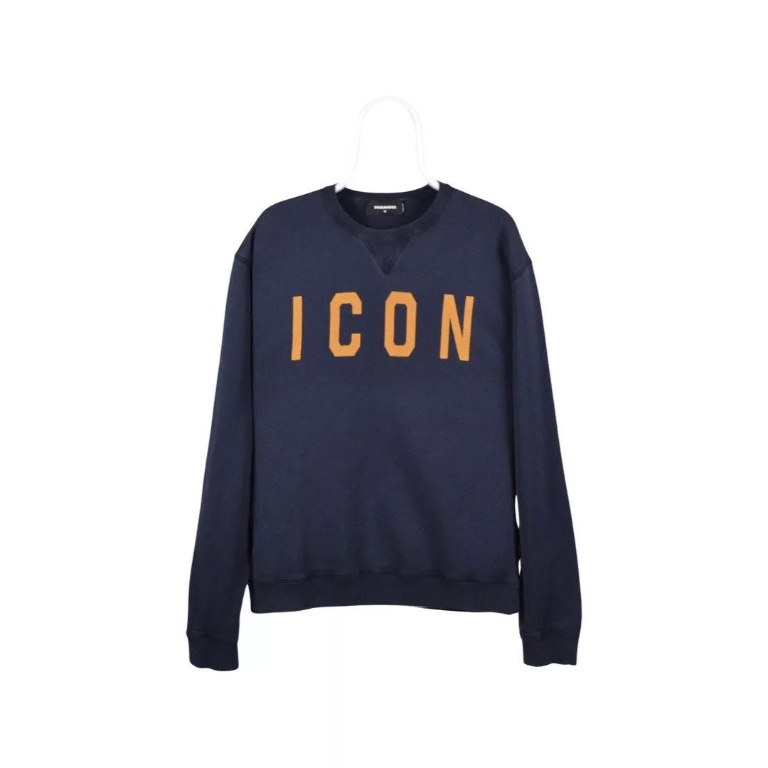 Dsquared2 Sweatshirts Hoodies Dsquared2 Icon Embroidered Logo Sweatshirt Blue