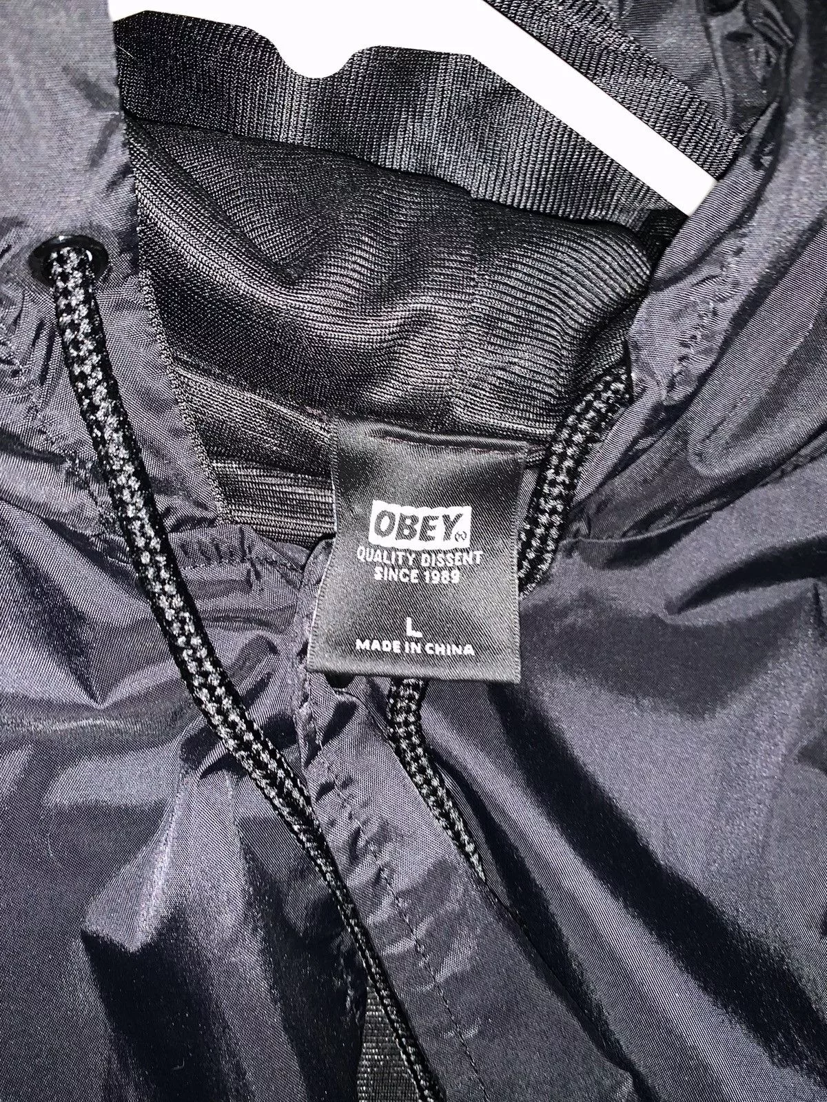 Obey Light Jackets Obey Windbreaker Black