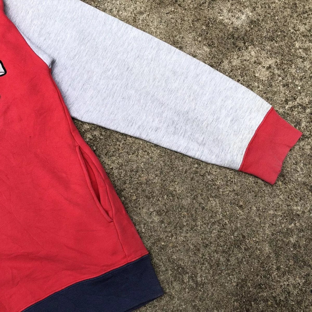 Disney Sweatshirts Hoodies Disney × Mickey Mouse × Vintage Rare Vintage 90s Disney Mickey Mouse Big Print Hodie Red