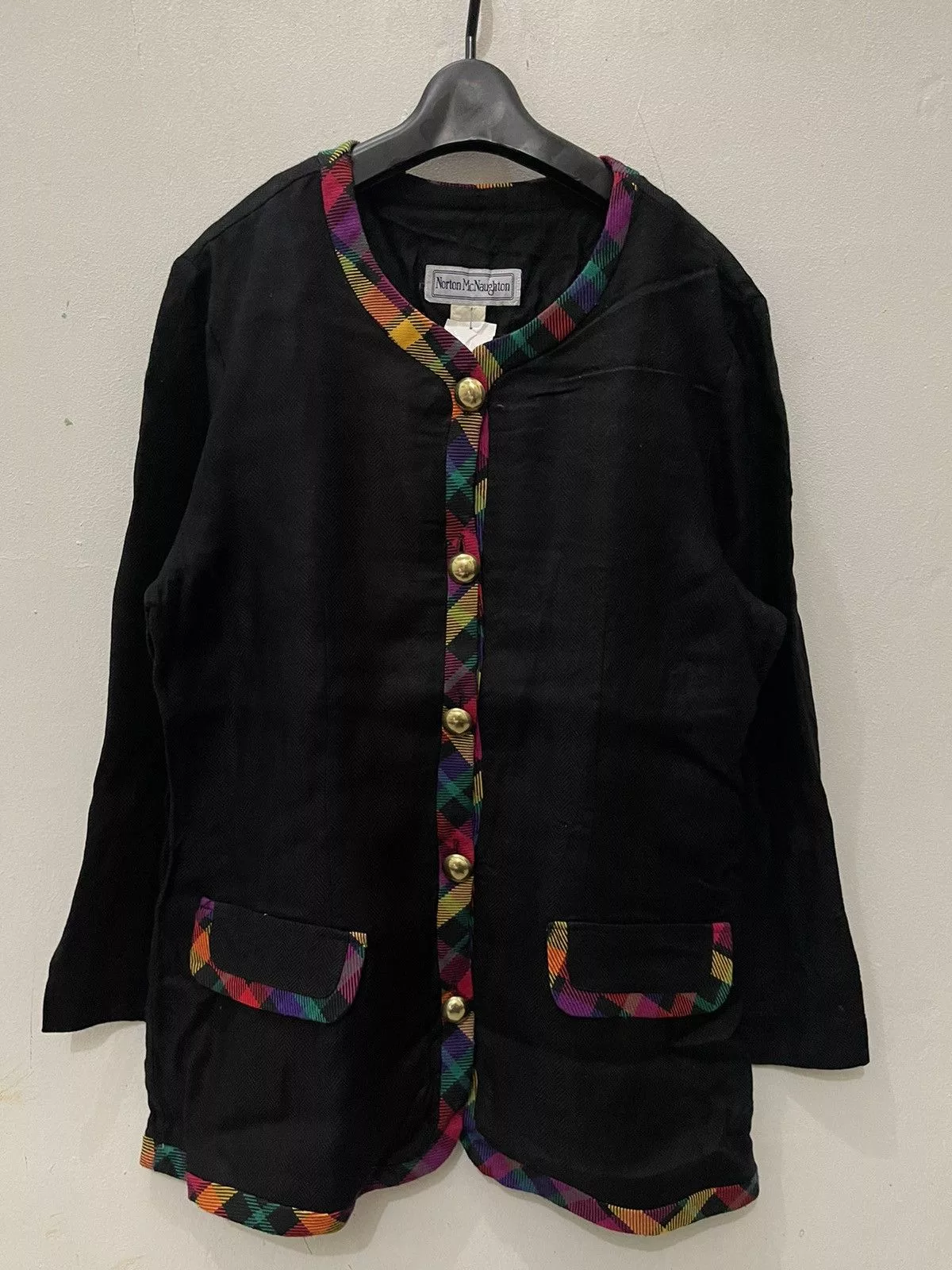 Designer Button Ups Designer × Japanese Brand Norton Mc Naughton Button Up Black Streetwear