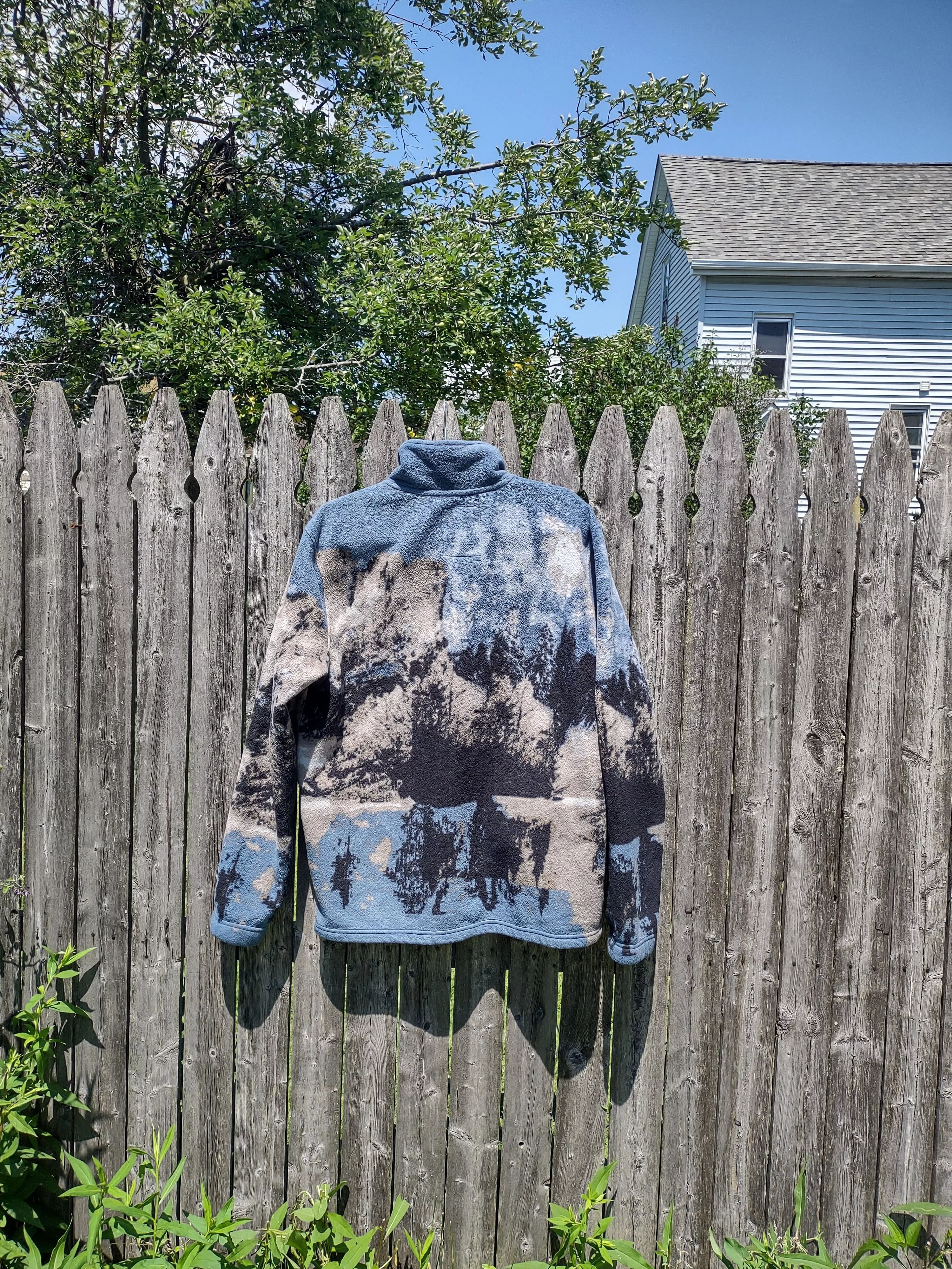 Vintage Light Jackets Vintage Fleece Wolf Zip-Up Blue