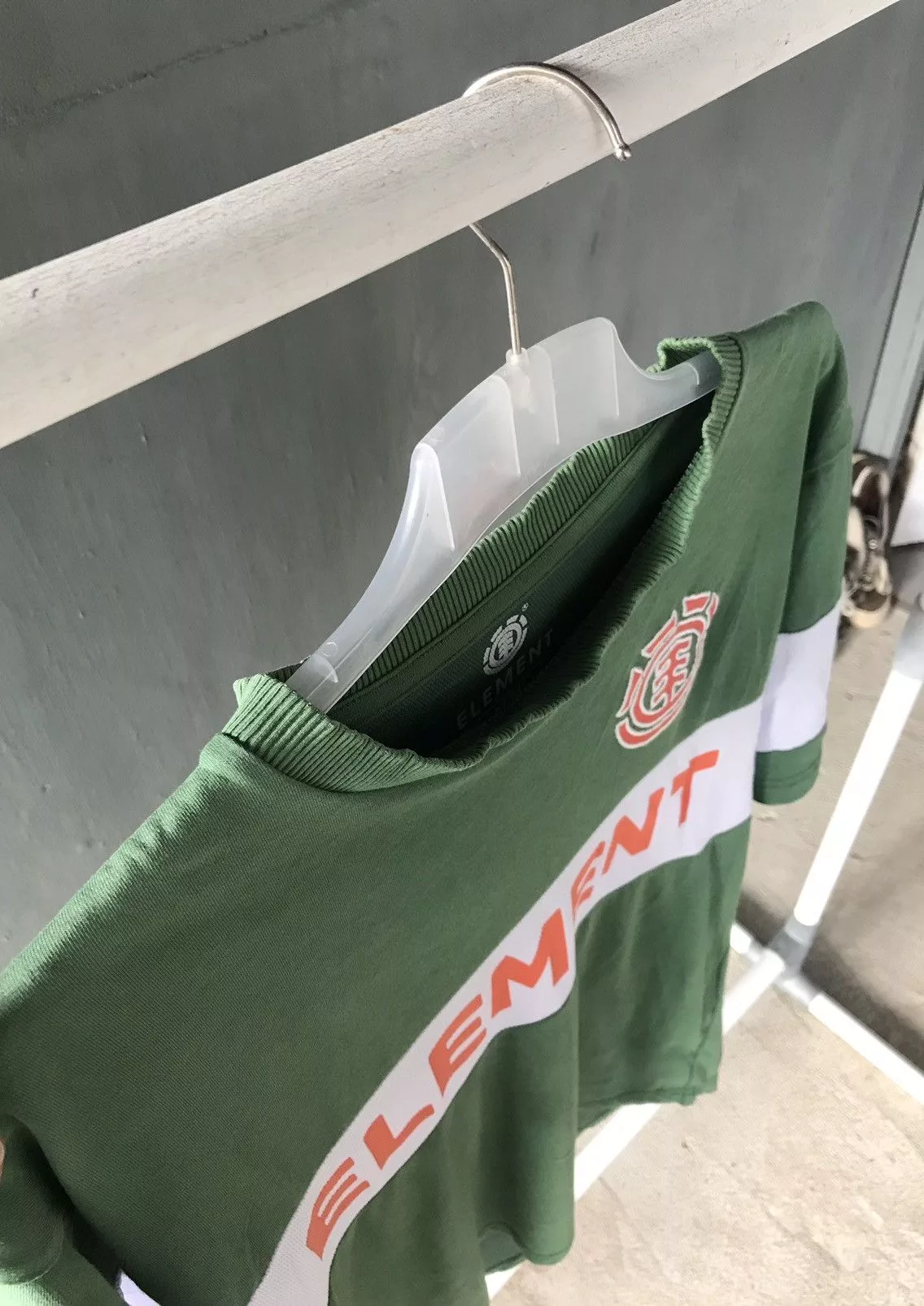 Element Short Sleeve T Shirts Element × Vintage Element skateboards Green Streetwear