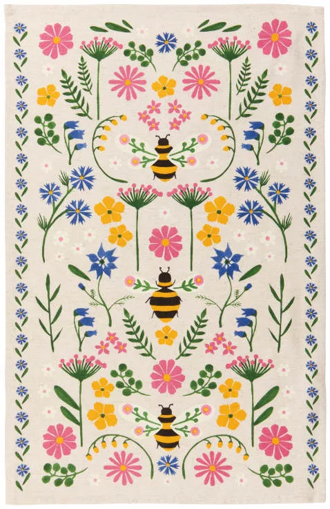 Bee Garden Dishtowel