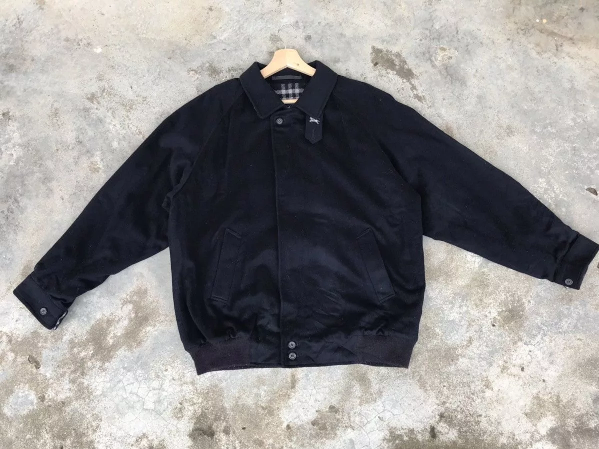 Burberry Bombers BURBERRY Nova Check Jacket Made in England Blue Vintage