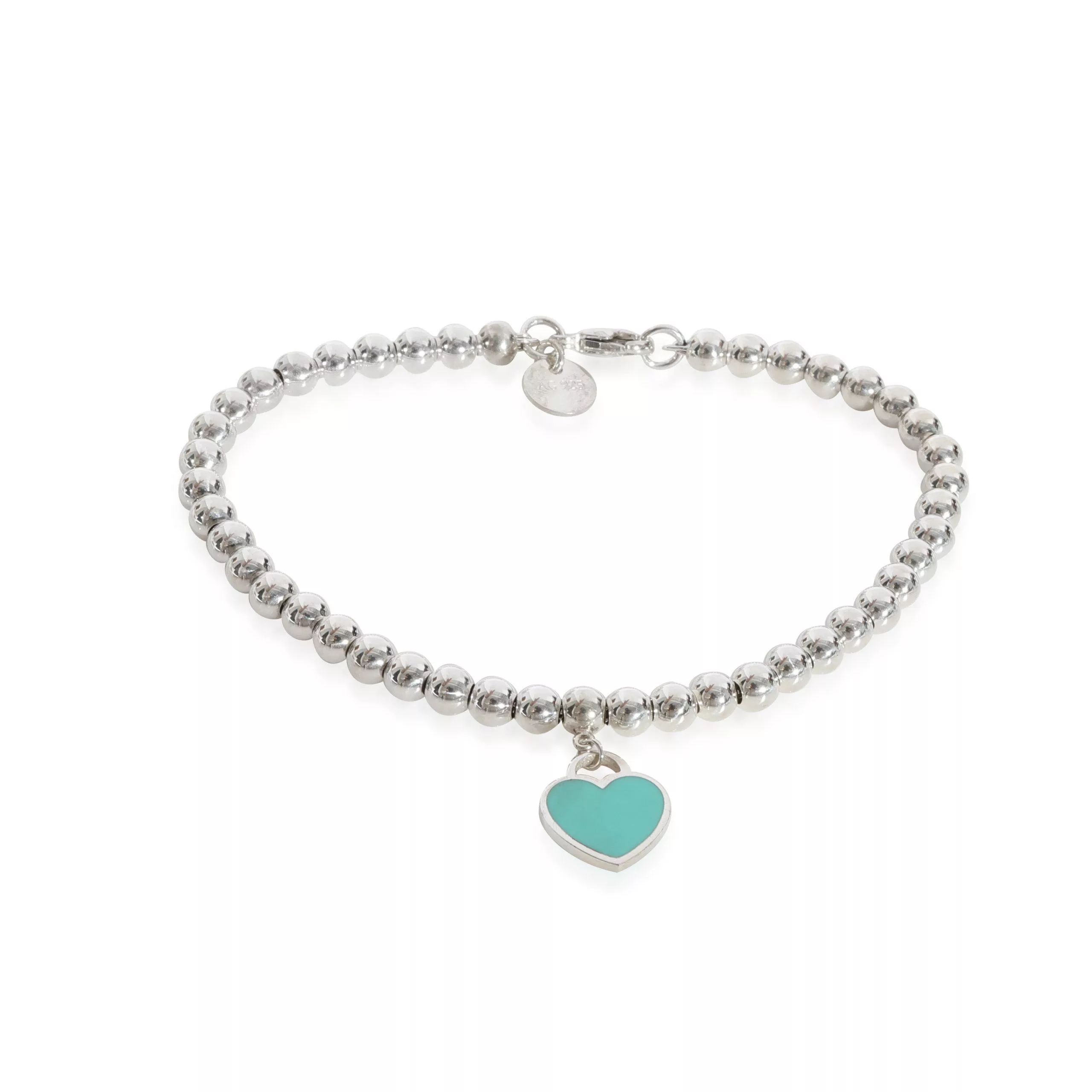 Tiffany & Co. Rings Tiffany & Co. Return To Tiffany Blue Heart Tag Bead Bracelet in Sterling Silver
