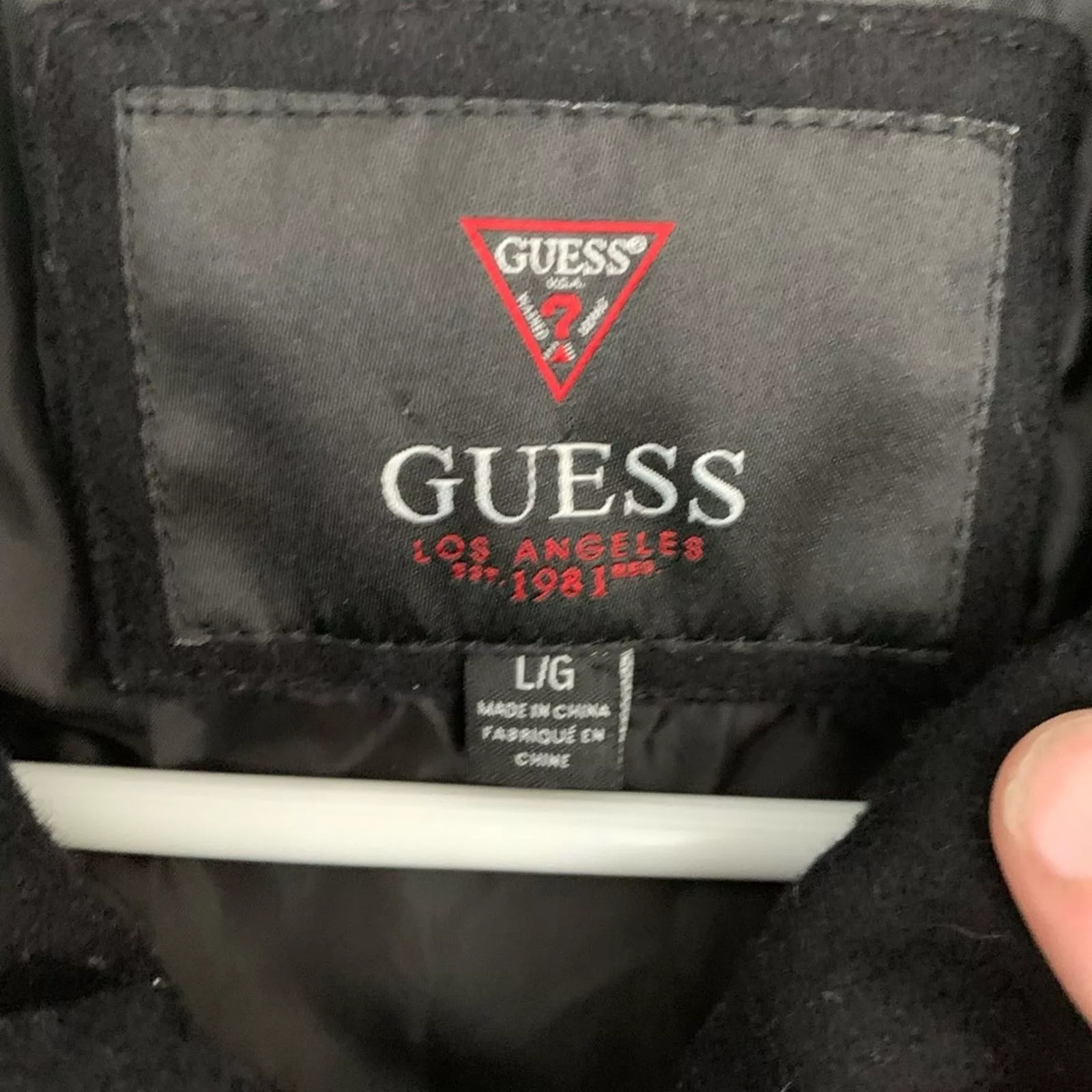 Guess Heavy Coats HIGH QUALITY GUESS MENS JACKET SIZE LARGE Black