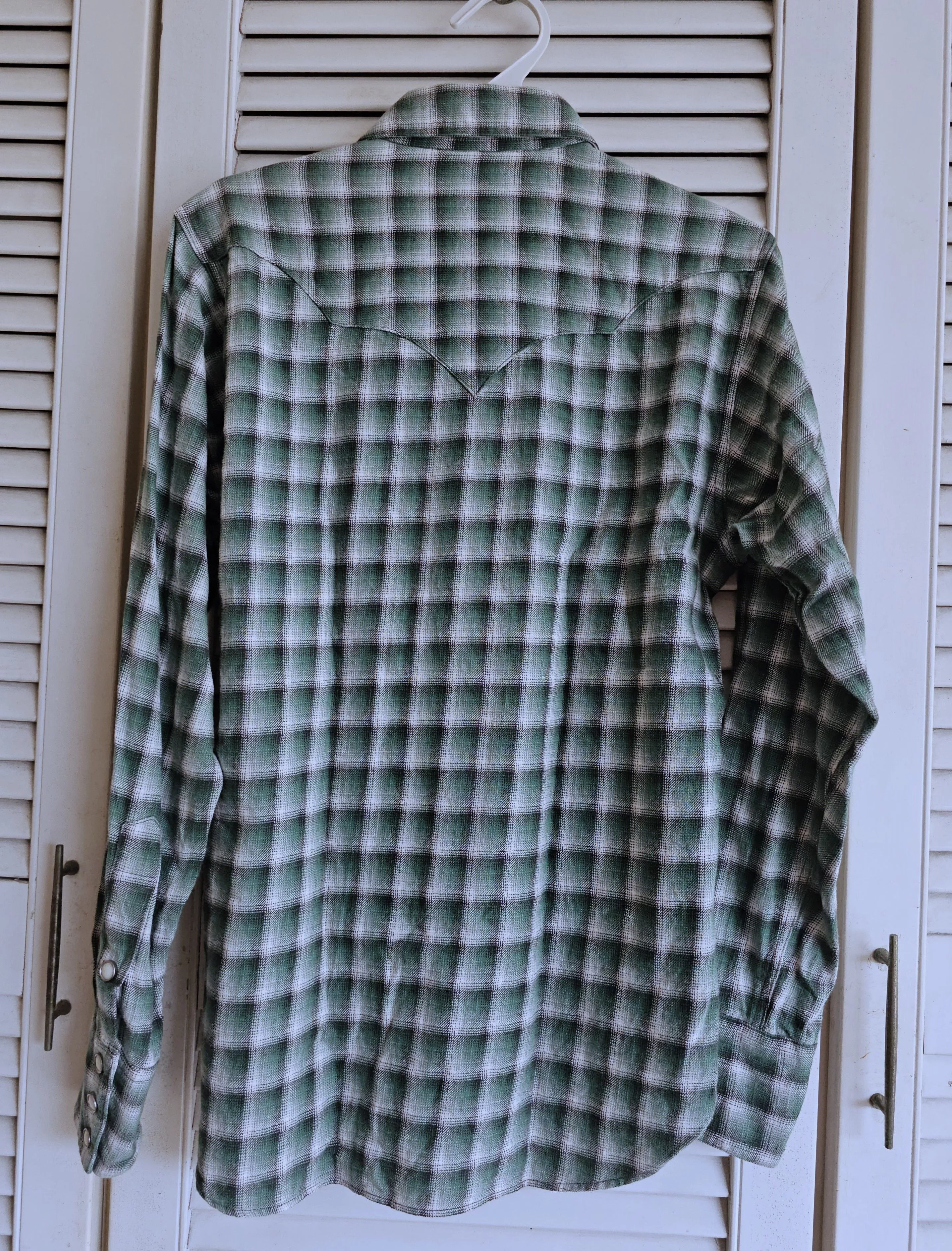 Sugar Cane Shirts Button Ups Sugar Cane Heavyweight Flannel Green