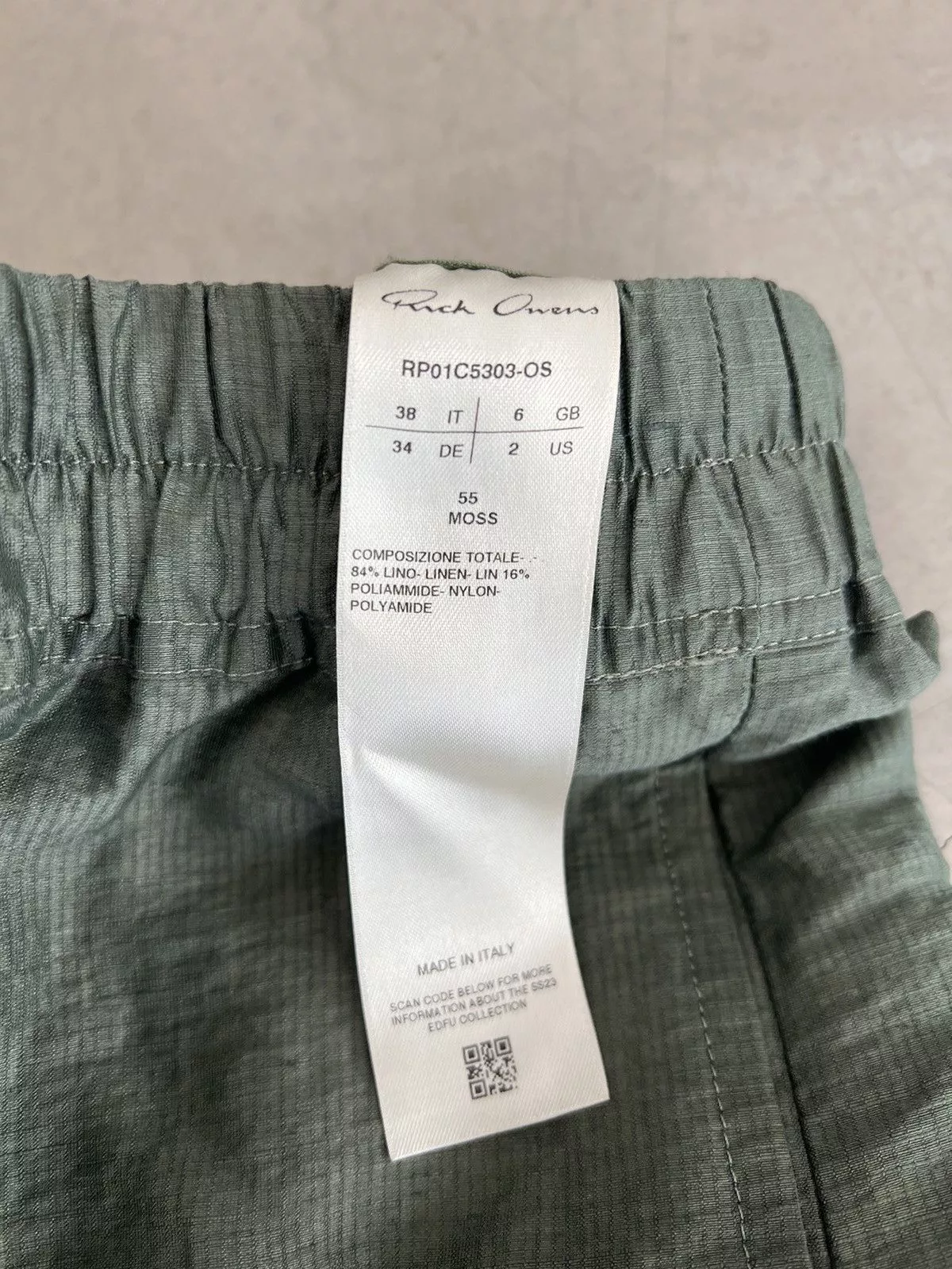 Rick Owens Cropped Pants Rick Owens “Edfu” SS23 Pants Green