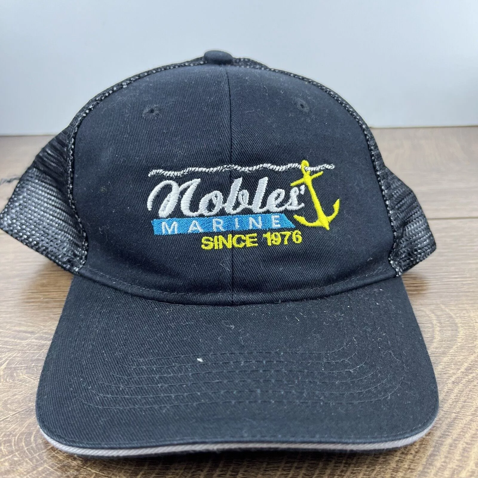 Other Hats Other Noble Marine Hat 1976 Noble Black Hat Adjustable Snapback Ad
