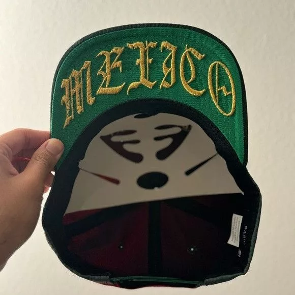 Designer Hats Designer MEXICO EAGLE 3D EMBROIDERY FLAMES RED FLAT BILL SNAPBACK Green Streetwear