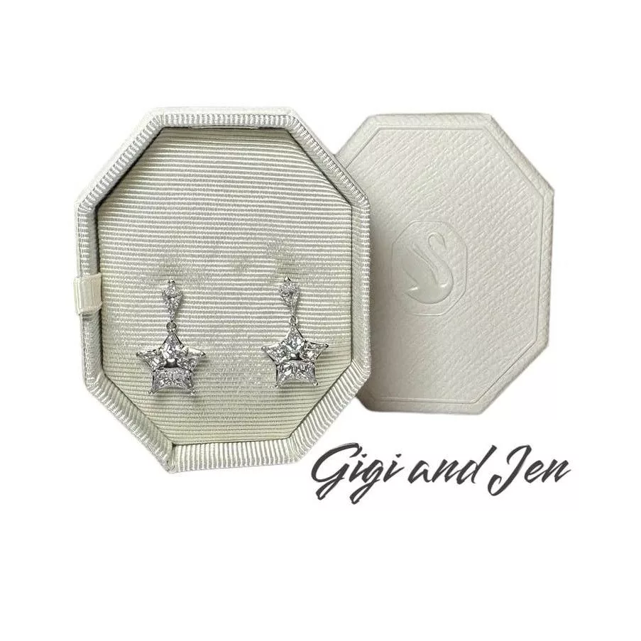 Swarovski Earrings Swarovski Stella drop earrings Kite cut, Star Silver