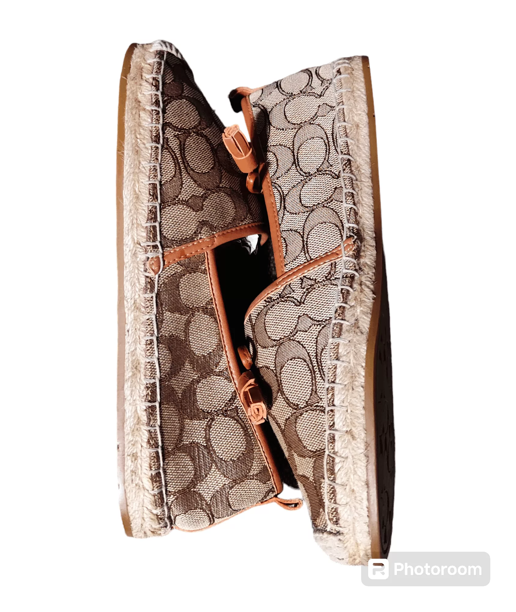 Coach Platforms Coach Carson Espadrille Khaki/Saddle Brown