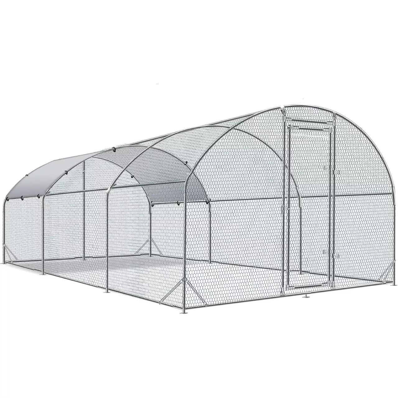 Betterhood Large Metal Chicken Coop Upgrade Tri-Supporting Wire Mesh Chicken Run
