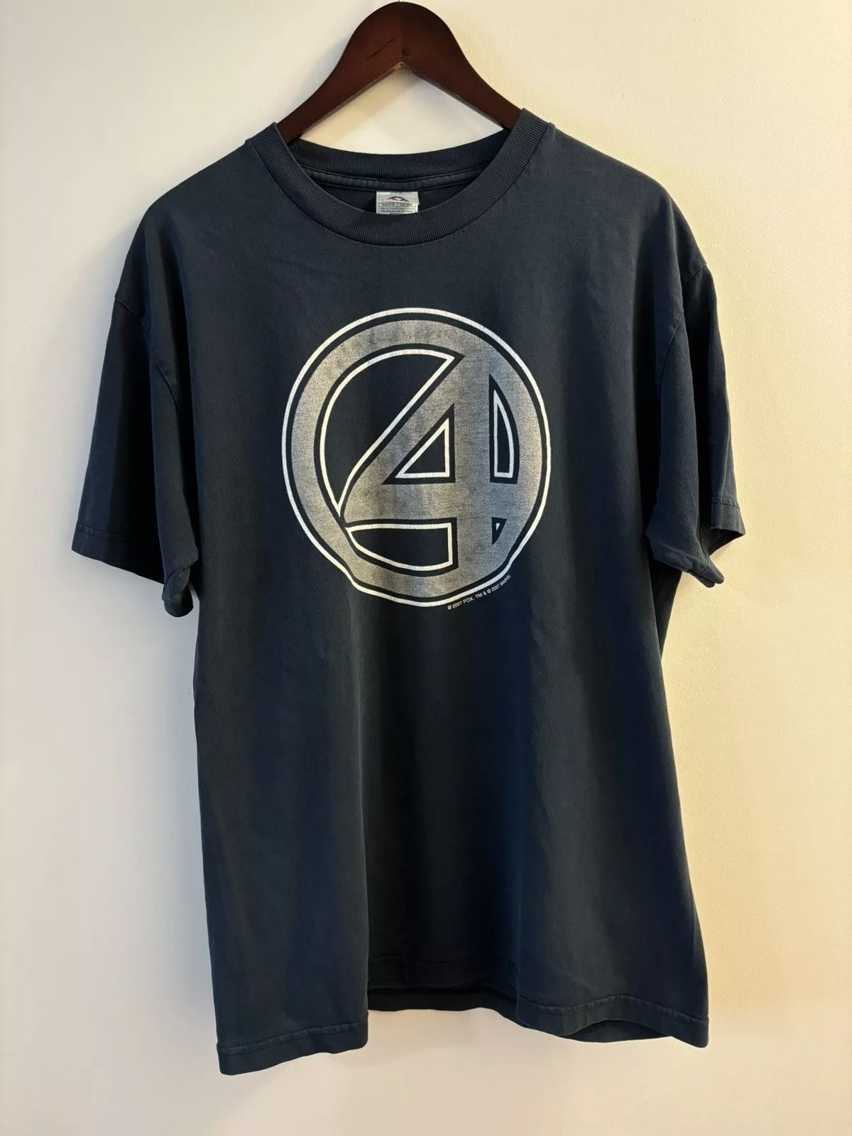 Marvel Comics Short Sleeve T Shirts Marvel Comics × Vintage Vintage 2007 Fantastic 4 Movie Promo T-Shirt Blue