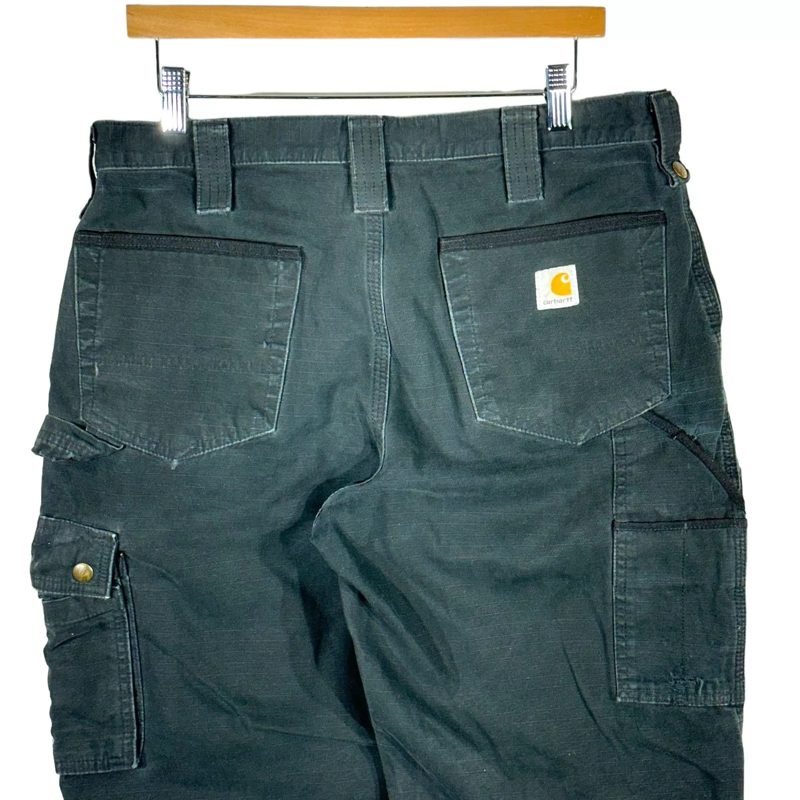 Carhartt Casual Pants Vintage Carhartt Distressed Cargo Carpenter Pants Black