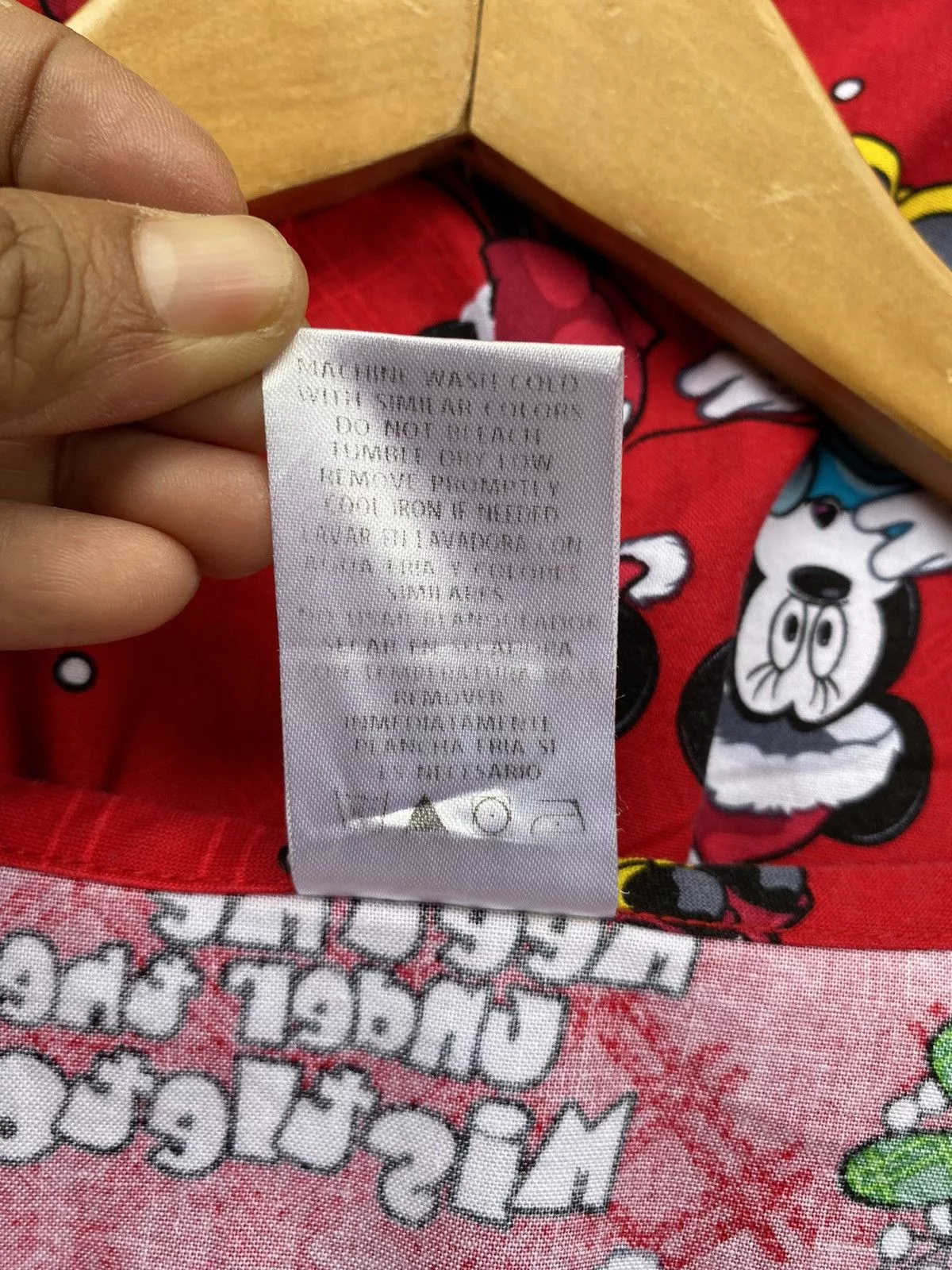 Mickey Mouse Blouses Mickey Mouse vintage v neck blouse Red