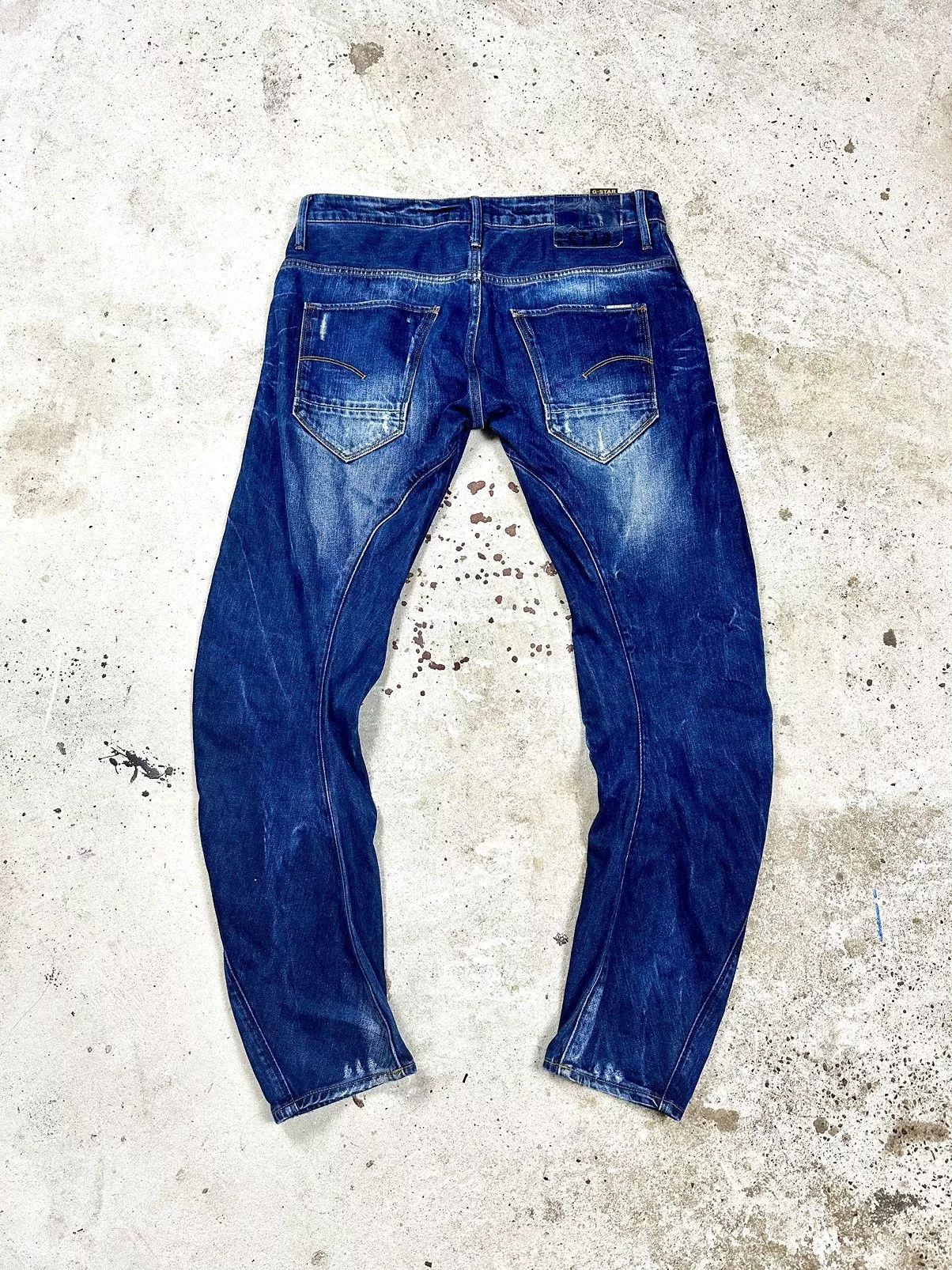 G-Star Denim G-Star × Japanese Brand × Vintage Vintage G Star Raw Arc 3D Slim Tapered Denim Pants Jeans Blue