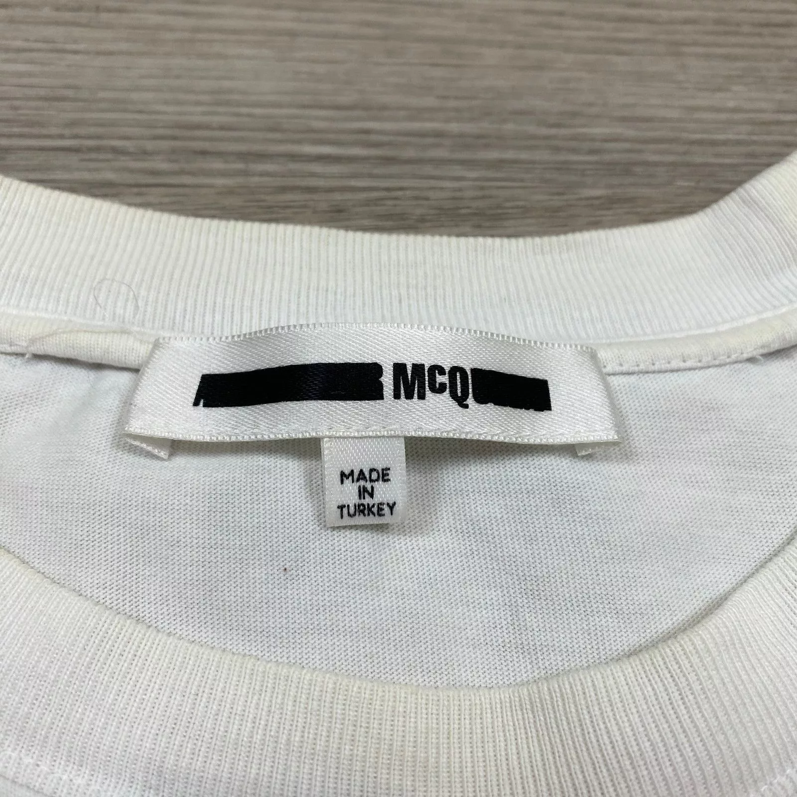 Alexander McQueen Short Sleeve T Shirts Alexander McQueen MCQ Sun Logo Retro Tee Shirt Men's M White Streetwear
