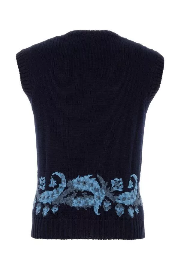 Etro Sweaters Knitwear Etro Knitted Vest Blue