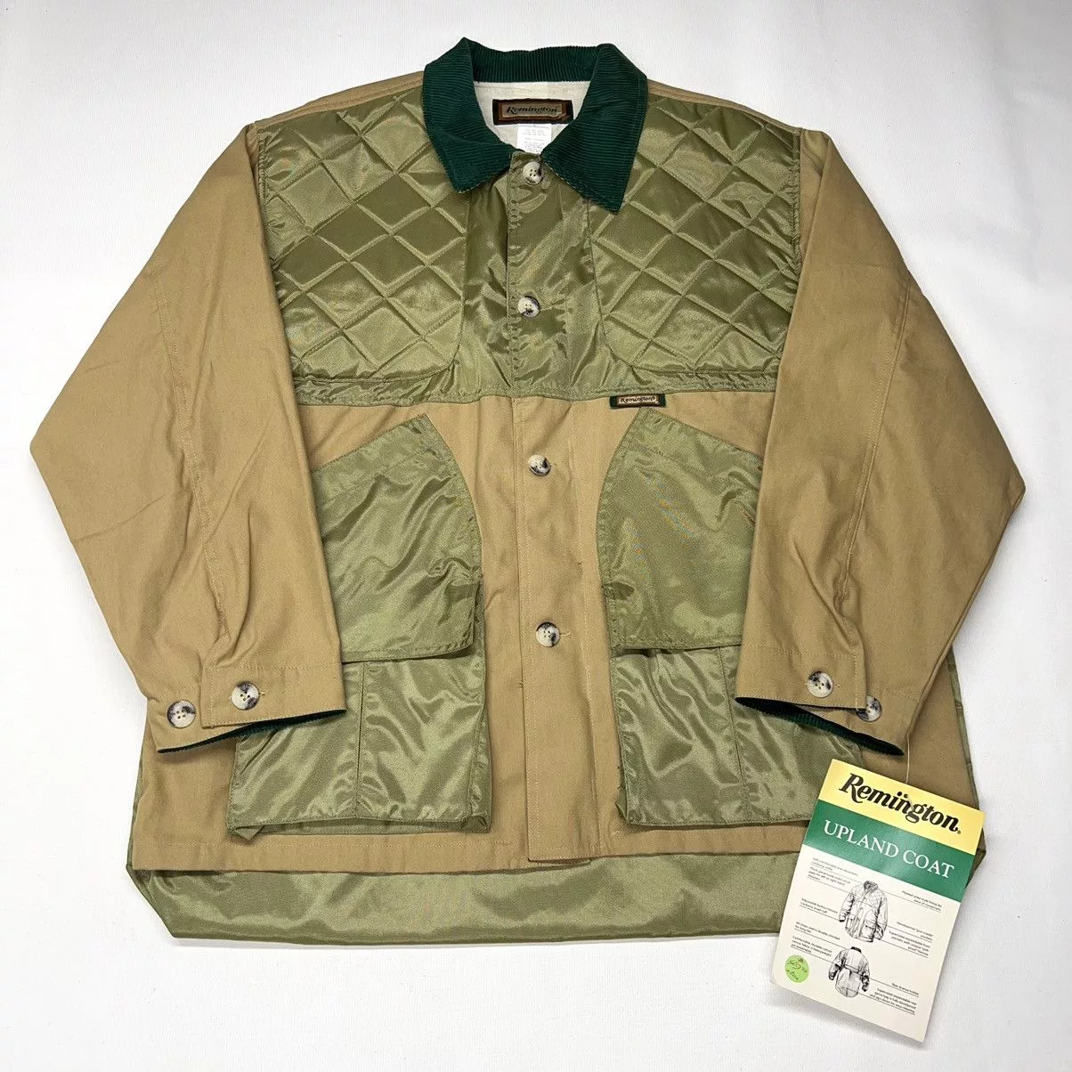 Other Light Jackets Other × Vintage VTG Remington Jacket Coat Tan Green Upland Hunting Shooting Beige Streetwear