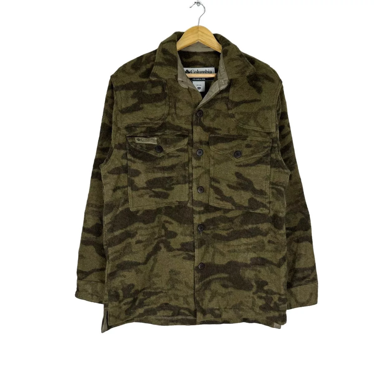 Columbia Light Jackets Columbia × Hunter ⚡️COLUMBIA CAMOUFLAGE HUNTING BUTTON JACKET Brown
