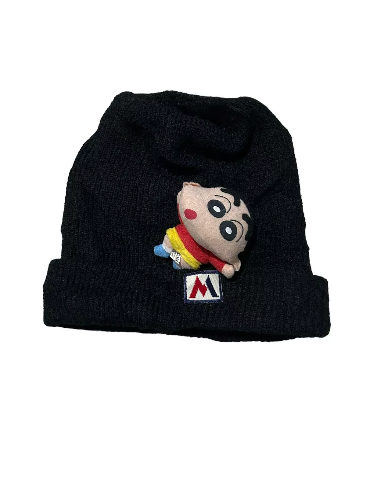 Anime Hats Anime × Japanese Brand Vtg Crayon Shin Chan Anime Cartoon Manga Beanie hats Black Streetwear