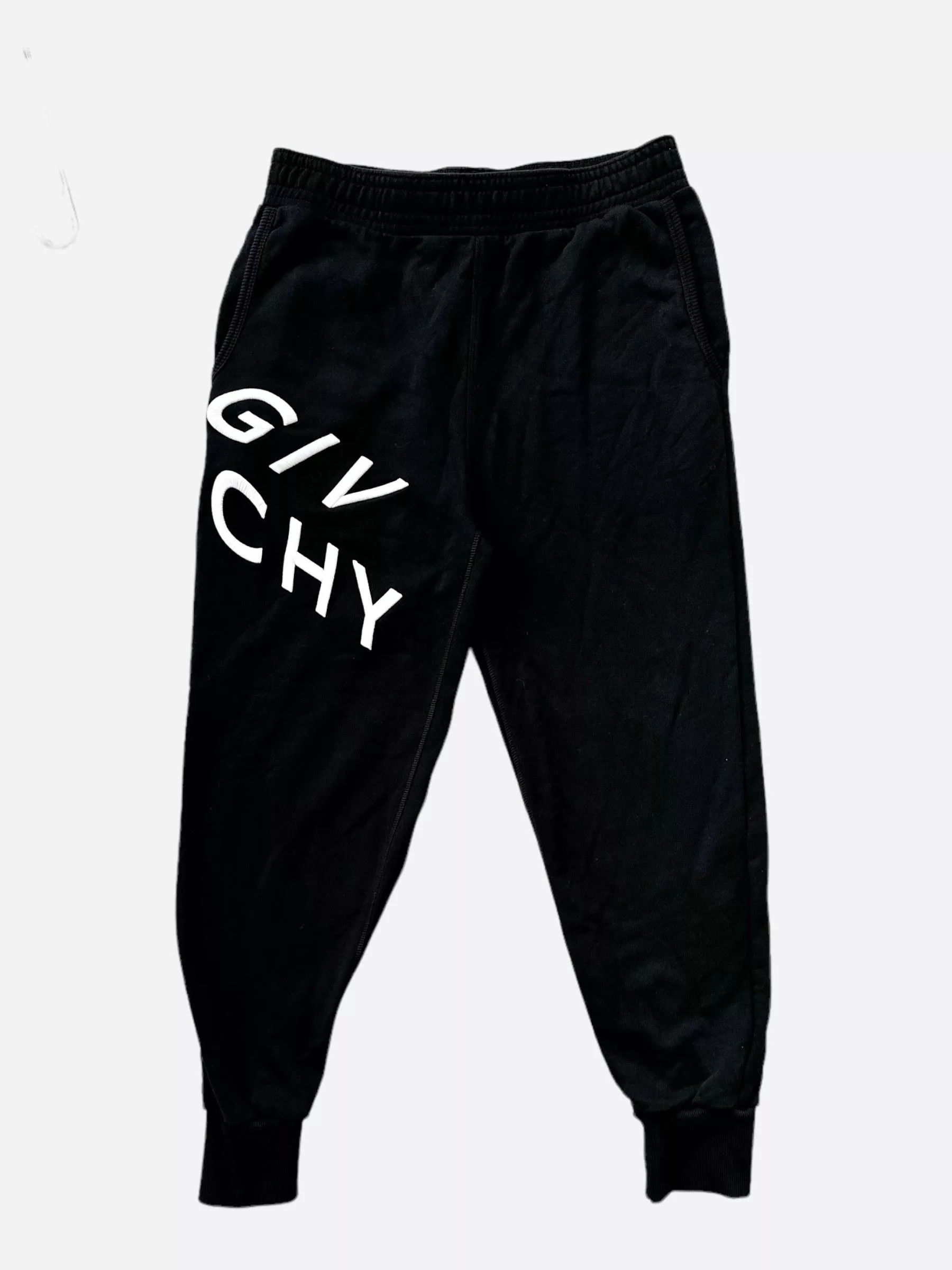 Givenchy Sweatpants Joggers Givenchy Black & White Embroidered Sweatpants