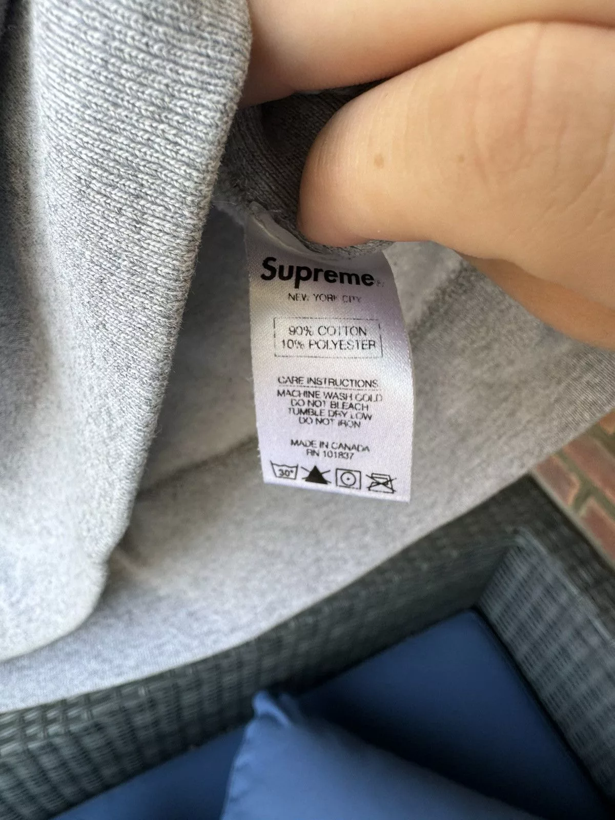 Supreme Light Jackets Supreme Box Logo Crewneck Gray
