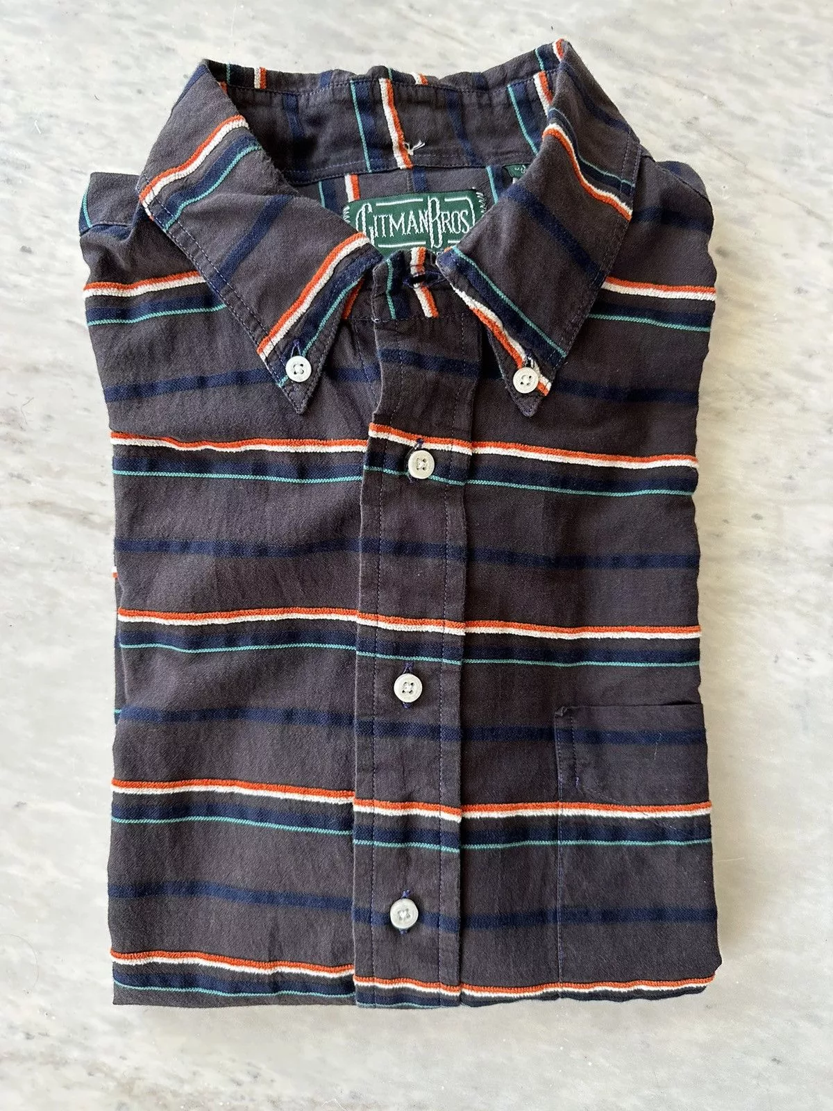 Gitman Bros. Vintage Shirts Button Ups Gitman Bros. Vintage Short Sleeve Button Down Brown