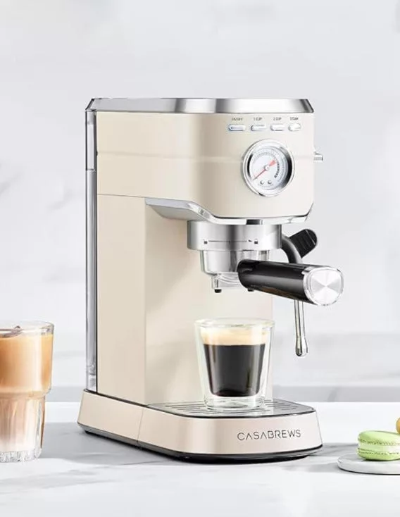 Cream Semi Auto Espresso Machine